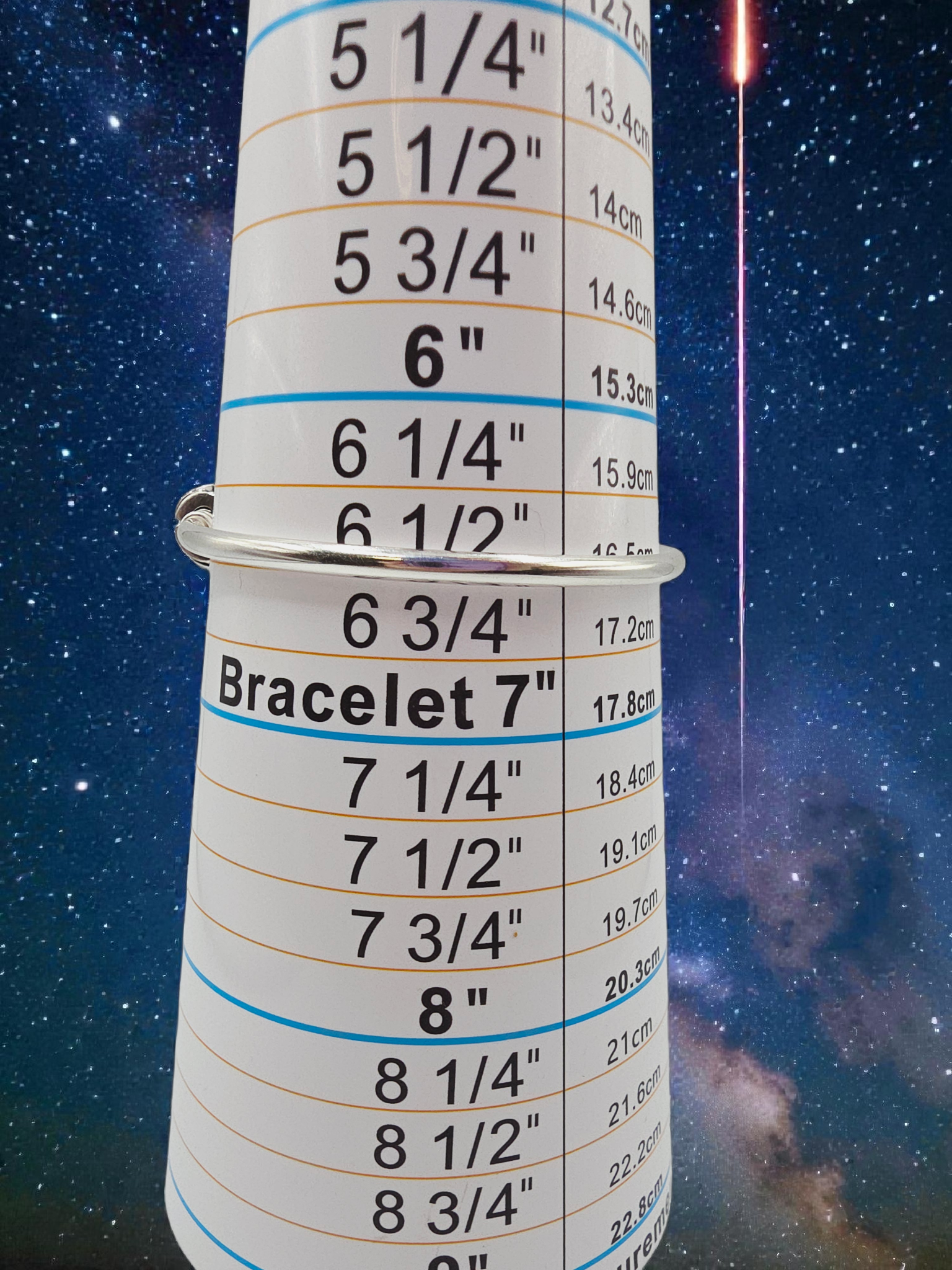 Pandora Sparkling Shooting Star Charm Bangle Bracelet - 6.5 Inch