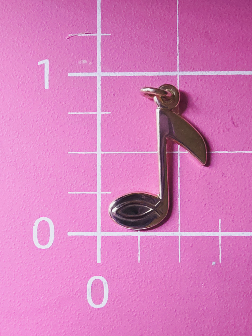 RETIRED James Avery Ichthus Music Note Solid 14K Gold Charm Pendant