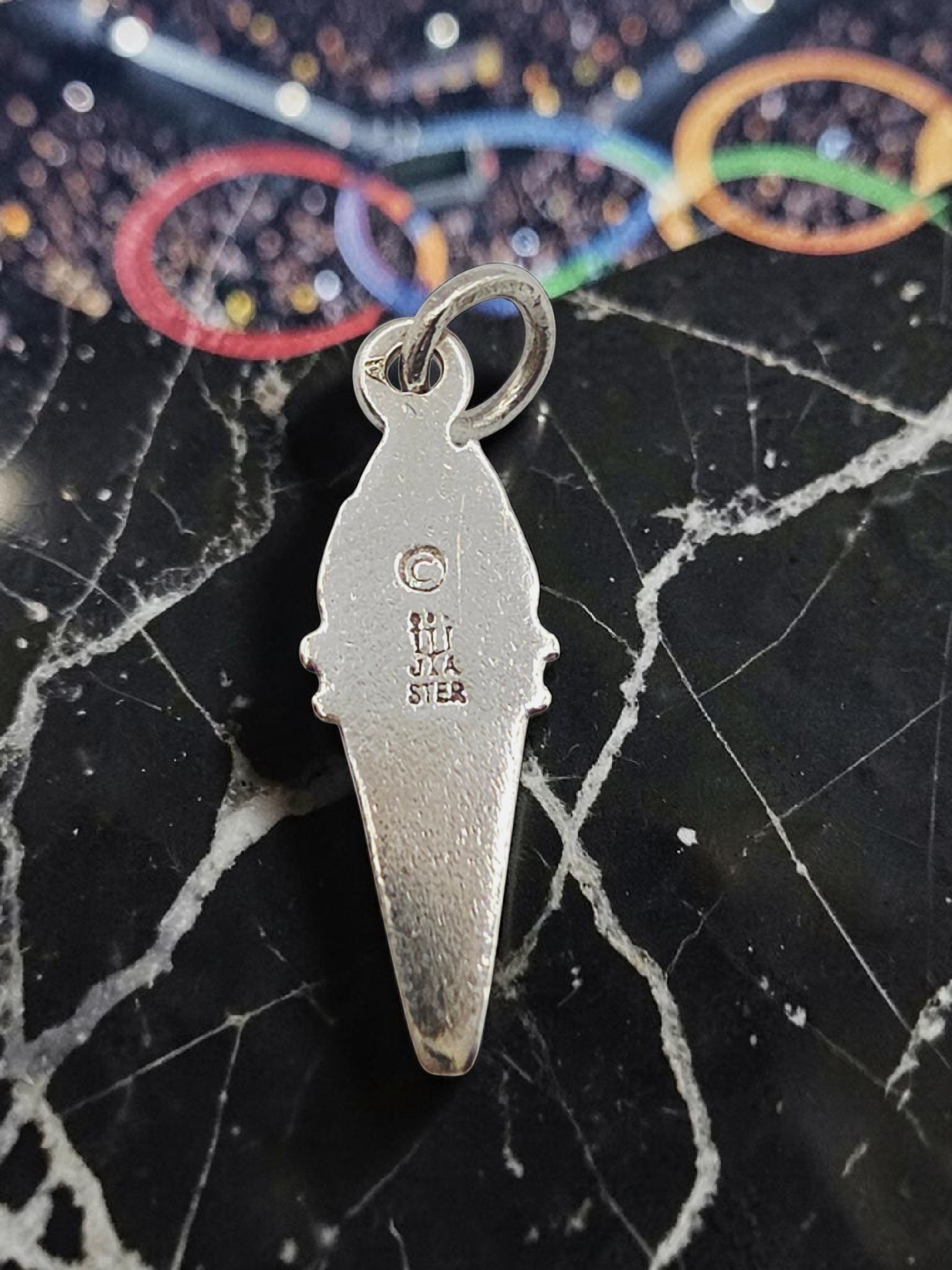 RETIRED James Avery Sterling Silver Olympic Torch Charm Pendant - UNCUT