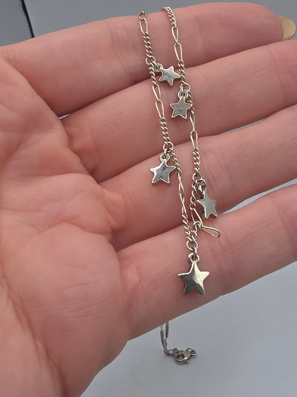 RETIRED James Avery Sterling Silver Star Drops Necklace - 18 Inch - HTF