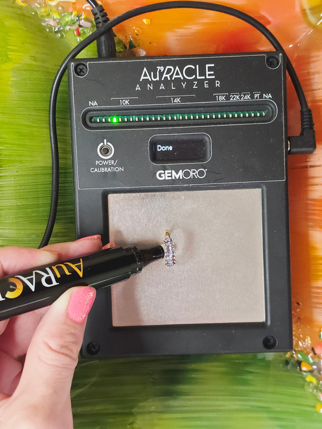 Solid 10K Yellow Gold Ring with Marquise Cut Tanzanite Cluster - Size 6