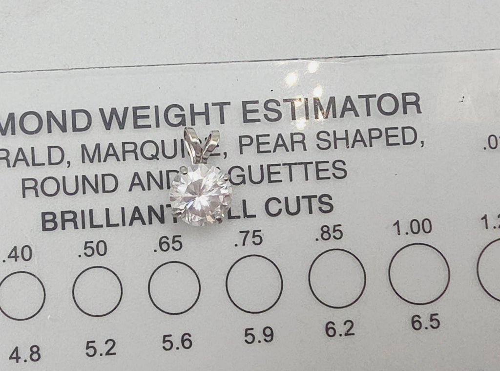Solid 10K White Gold CZ Necklace Pendant - JCM Jacmel Jewelry Inc.