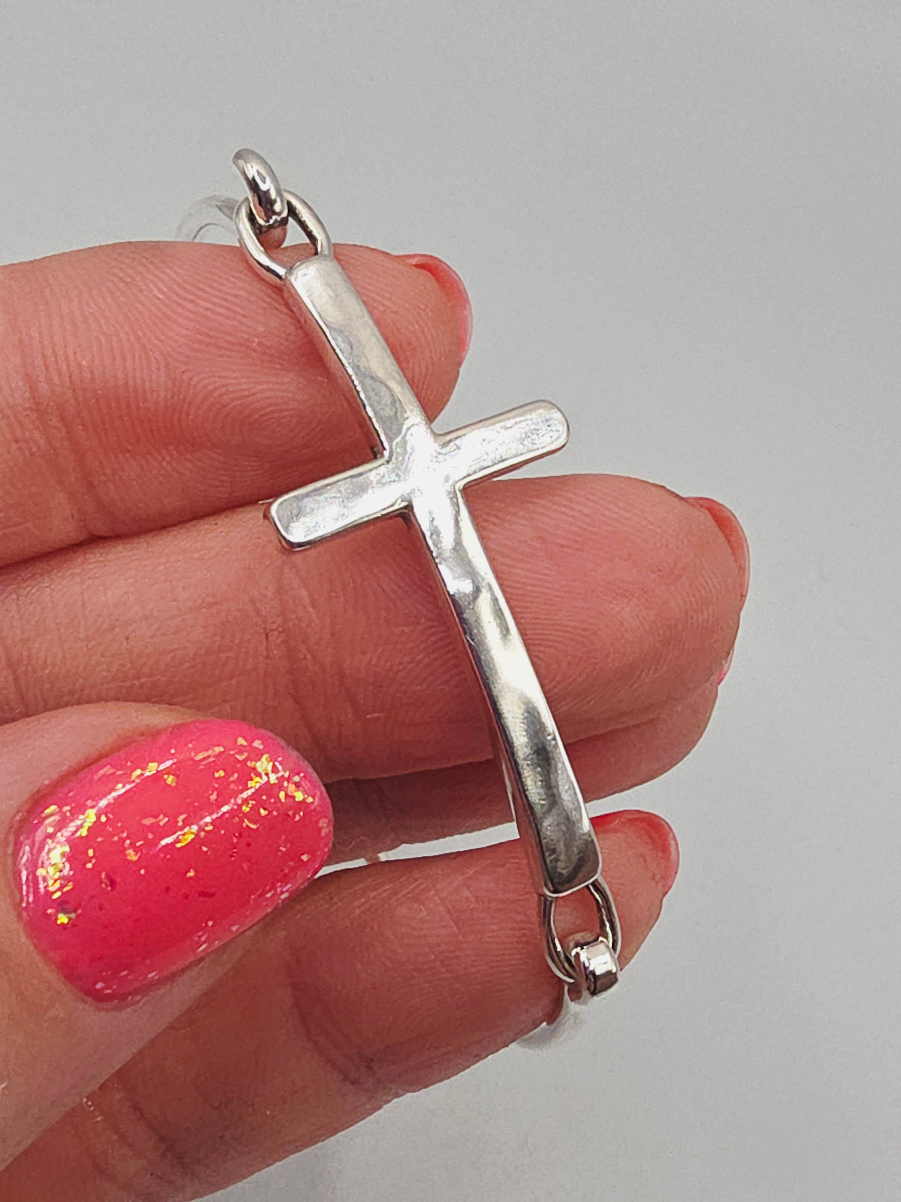 James Avery Horizon Cross Hook-On 925 Sterling Silver Bracelet - 6.5 Inch