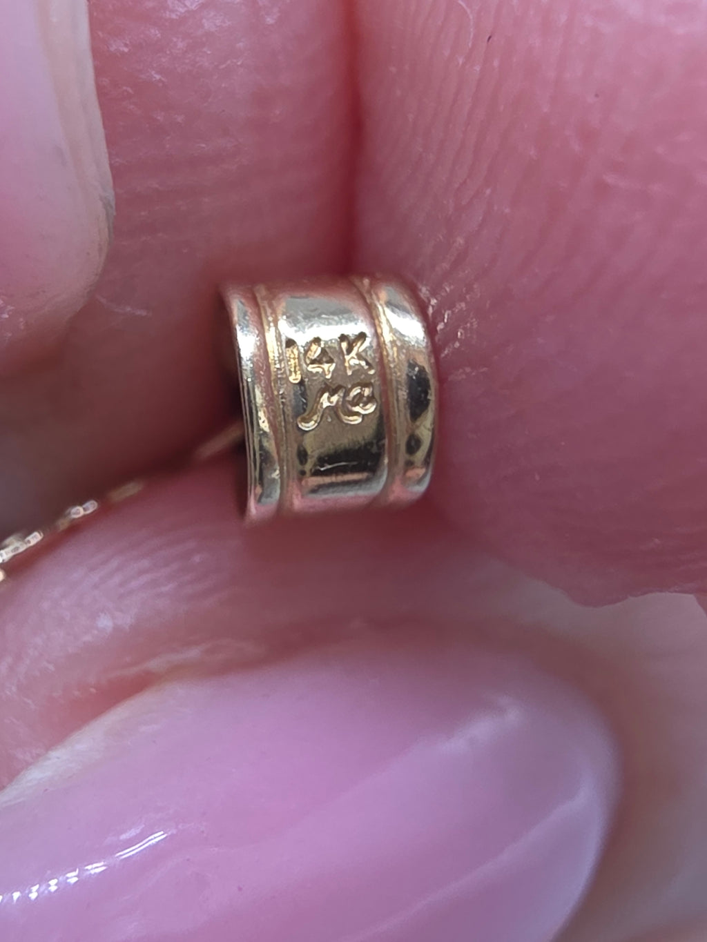 Vintage Michael Anthony Solid 14K Two Tone Mom Heart Pendant Diamond Accent