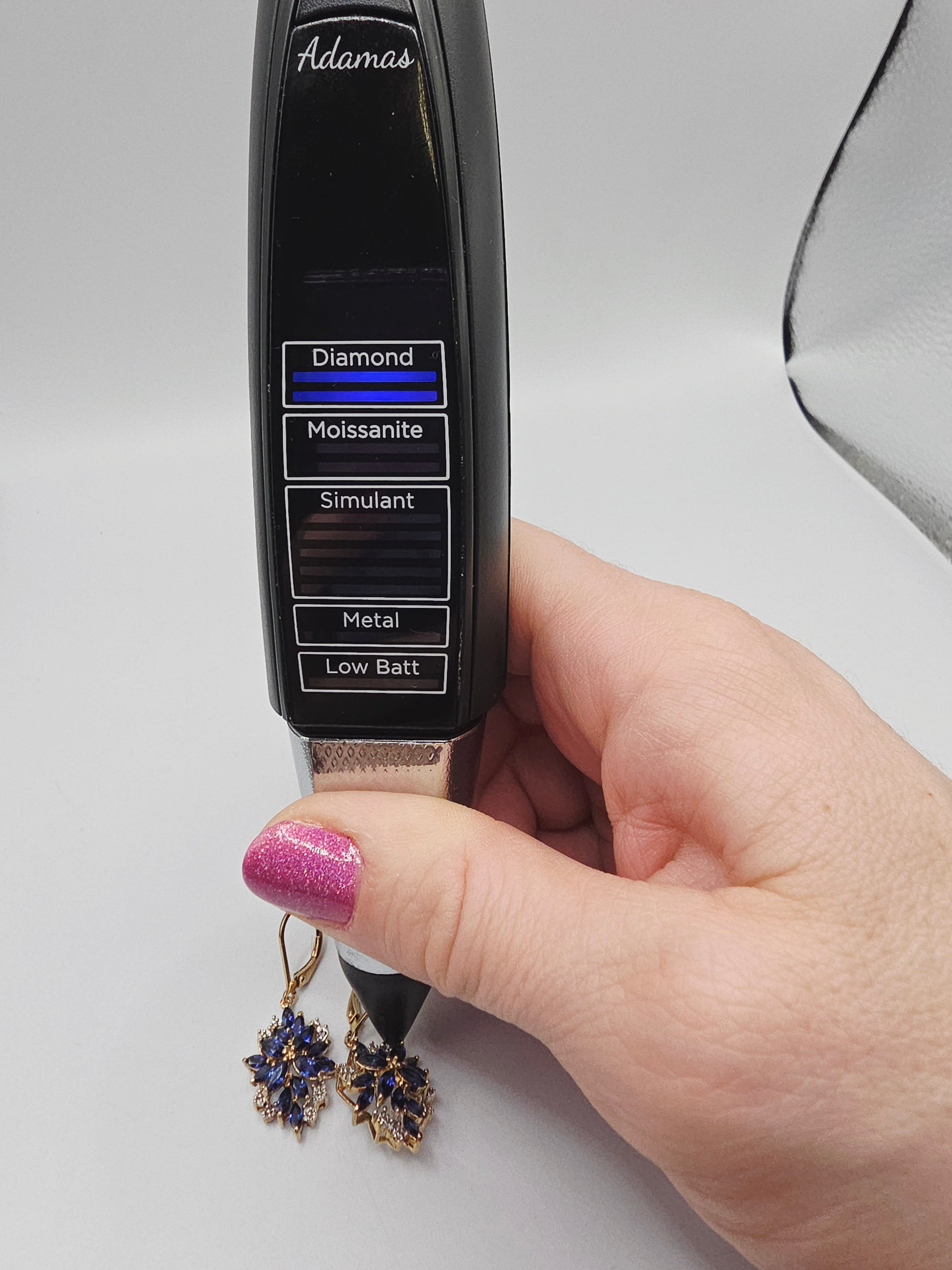 925 Sterling Silver Gold Vermeil Earrings with Blue Sapphire & Diamond Cluster