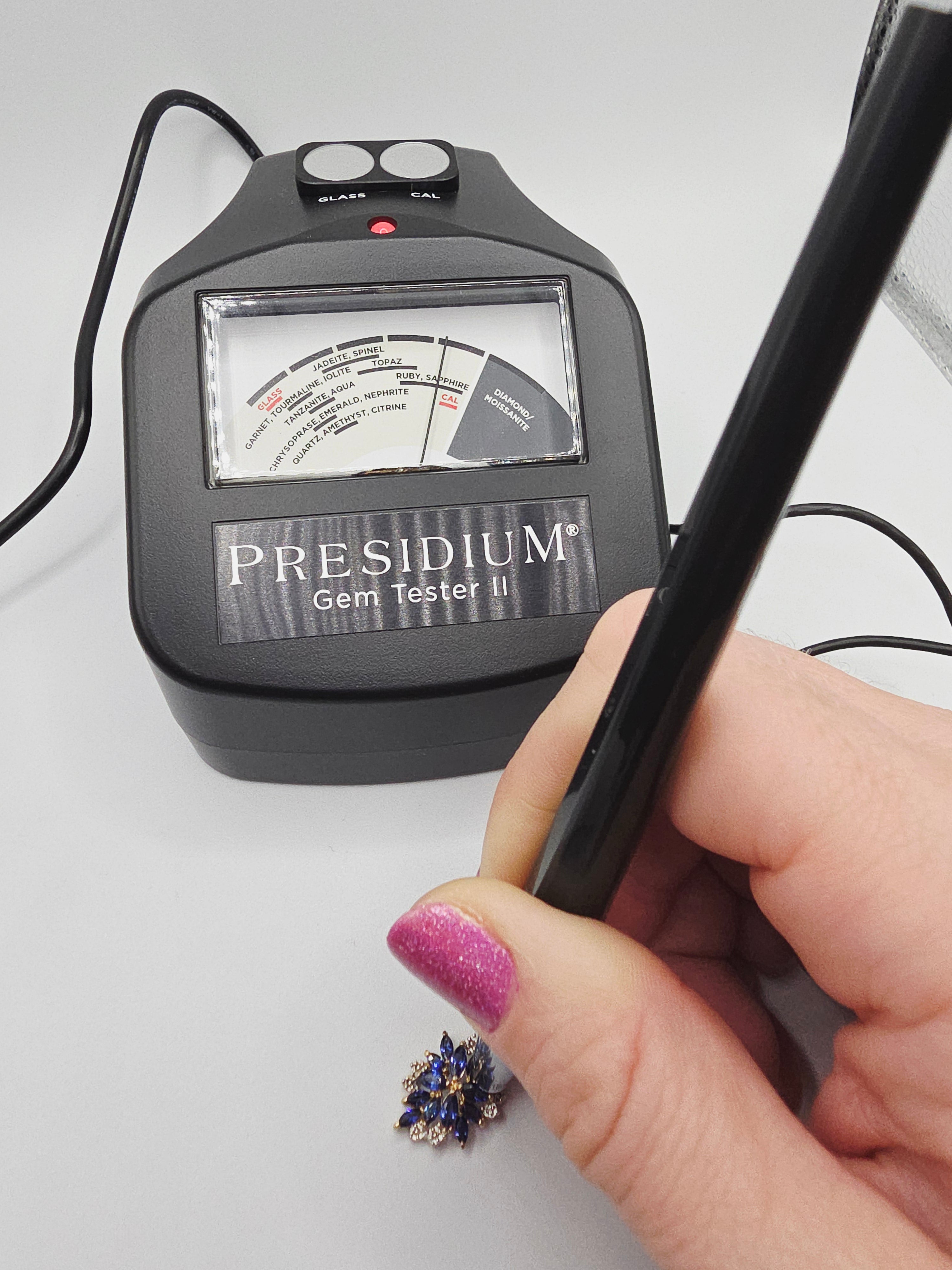 925 Sterling Silver Gold Vermeil Earrings with Blue Sapphire & Diamond Cluster