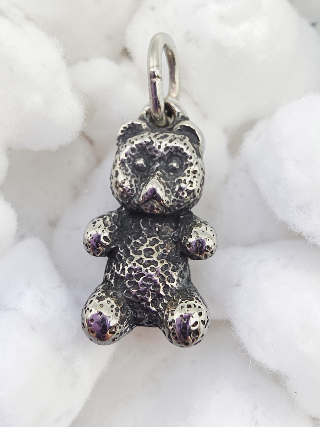 RETIRED James Avery Teddy Bear Charm Pendant - UNCUT Loop