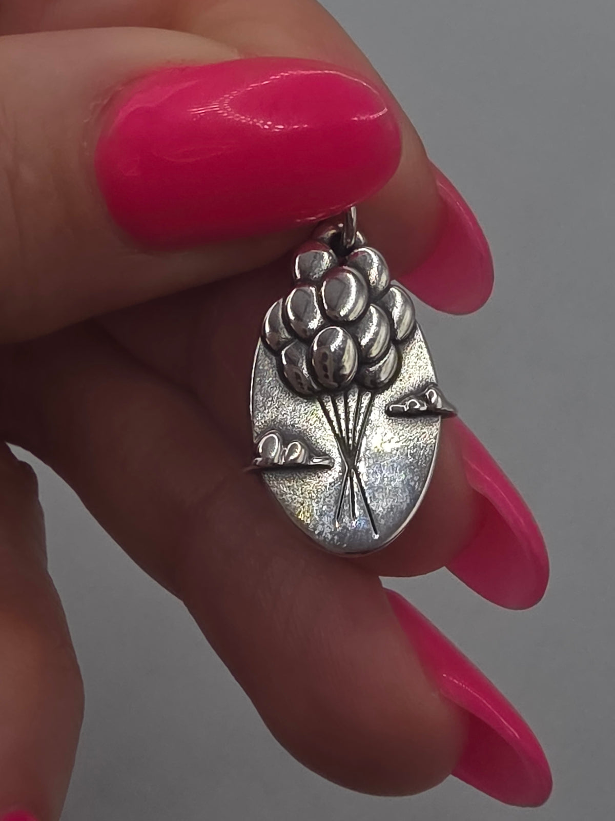 RETIRED James Avery Flying Balloon Bouquet 925 Silver Charm Pendant