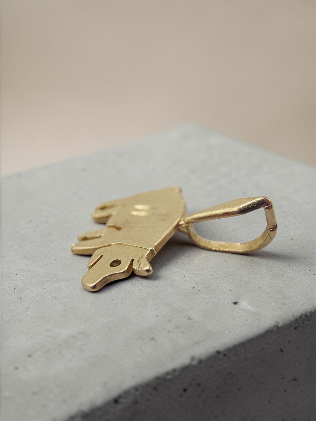 Michael Anthony Solid 14K Yellow Gold Pig Necklace Pendant - Animal Farm