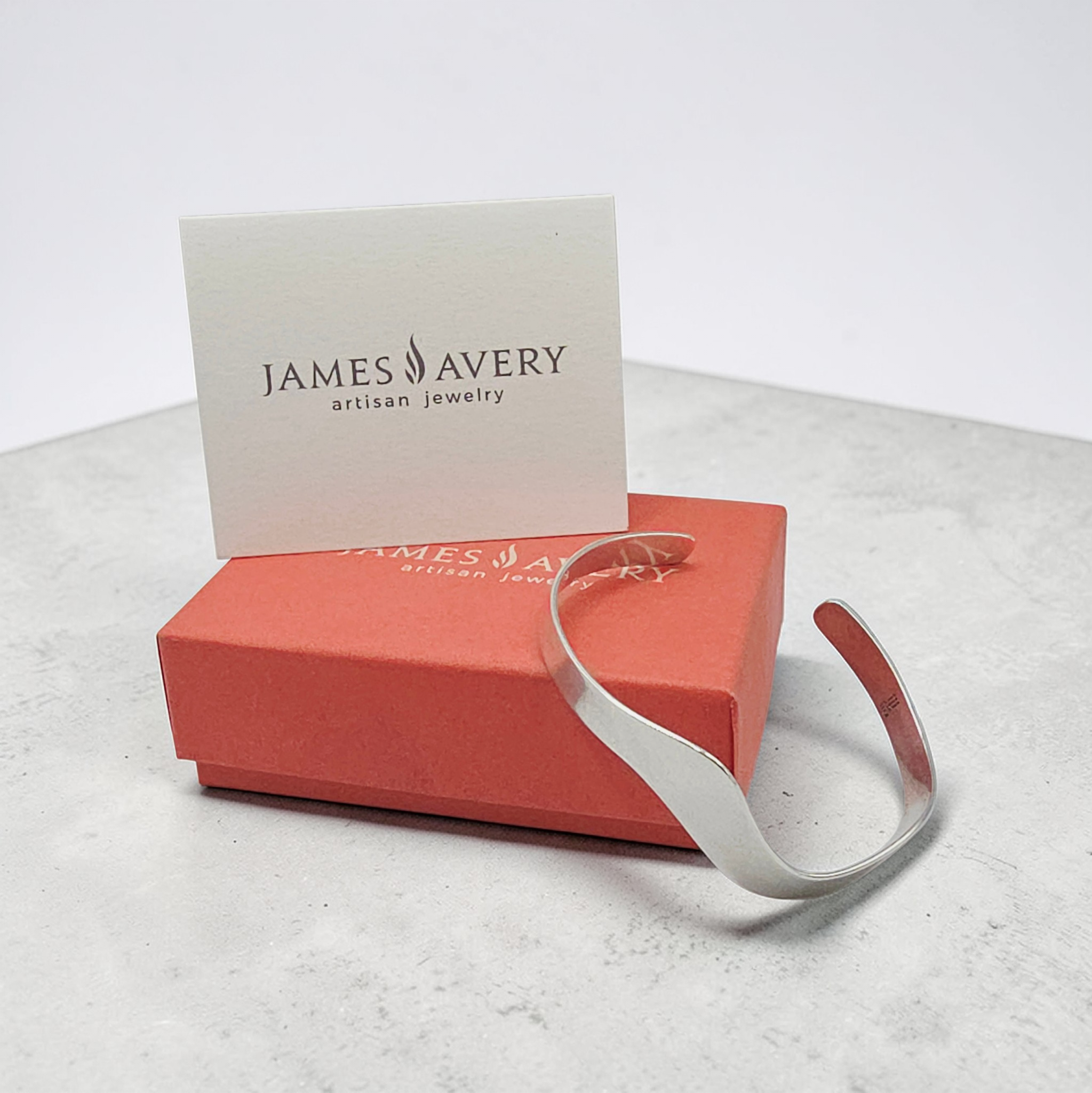 RETIRED James Avery Wavy Sterling Silver  Cuff Bracelet 925 - 7 Inch