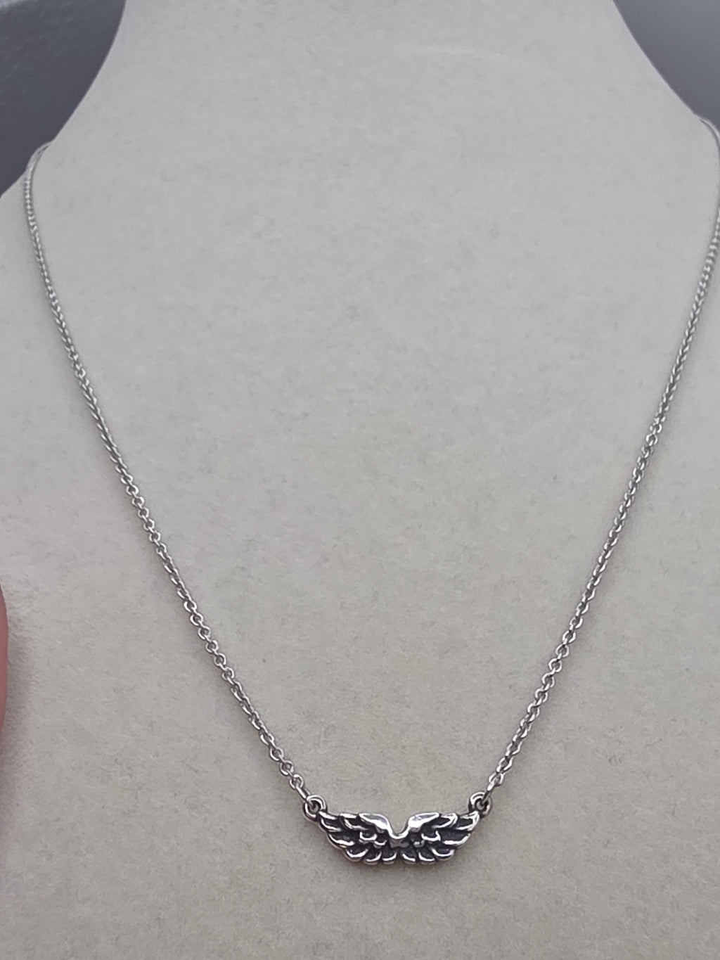 RETIRED James Avery Take Flight Angel Wings 925 Sterling Silver Pendant Necklace