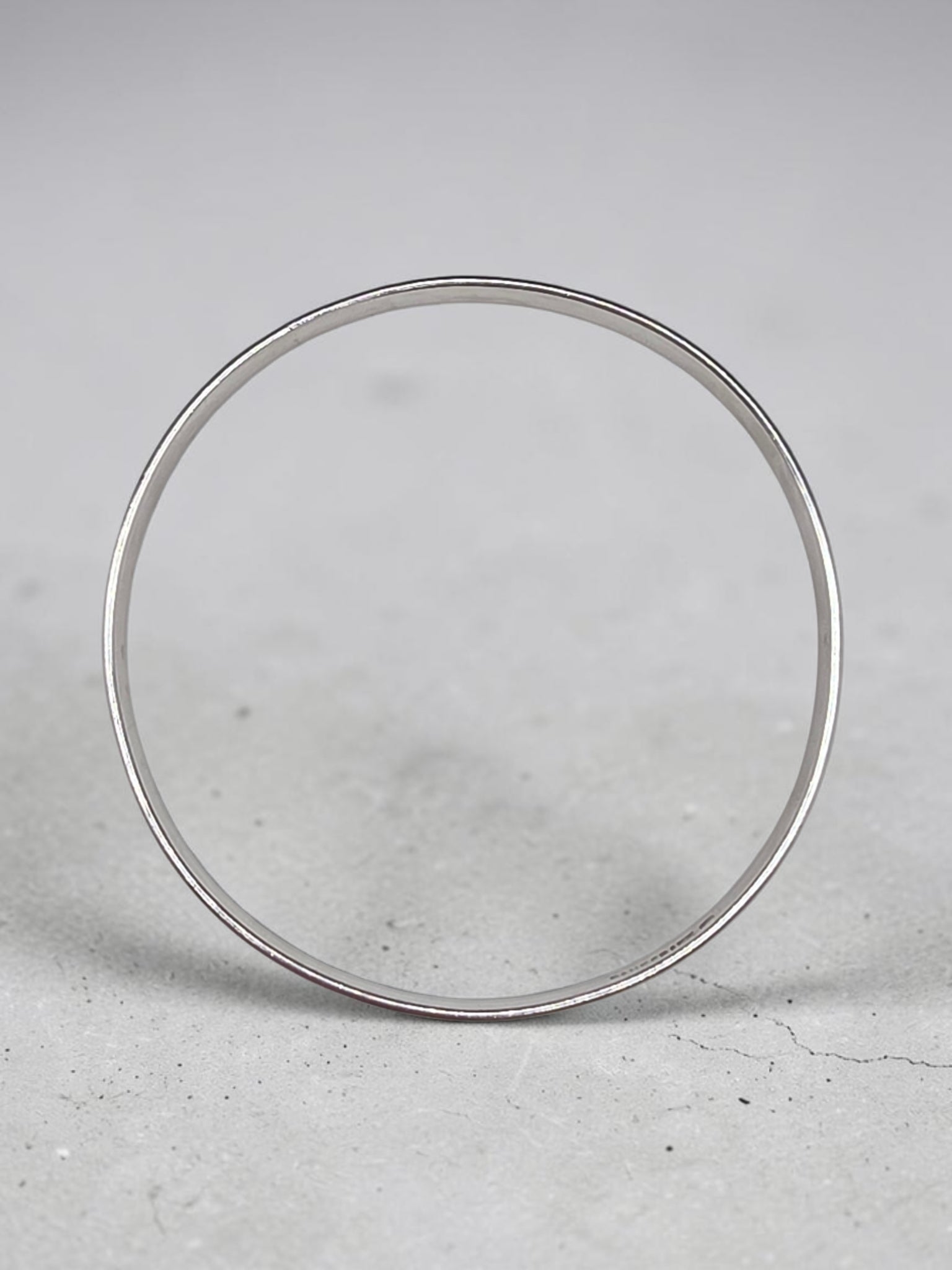 Sterling Silver Embossed Floral Repousse Bangle Bracelet 8.25 Inch