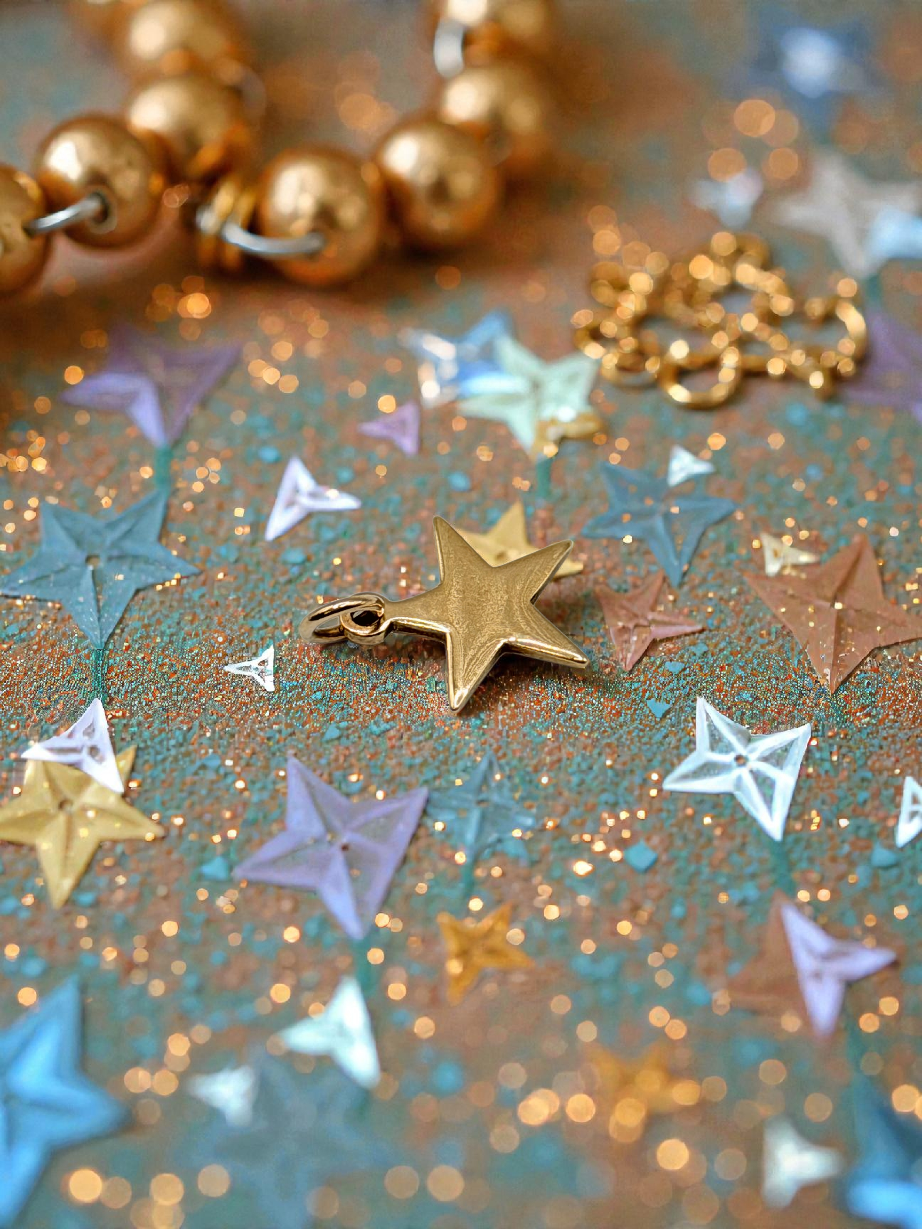 James Avery Solid 14K Gold Star Charm with Uncut Loop