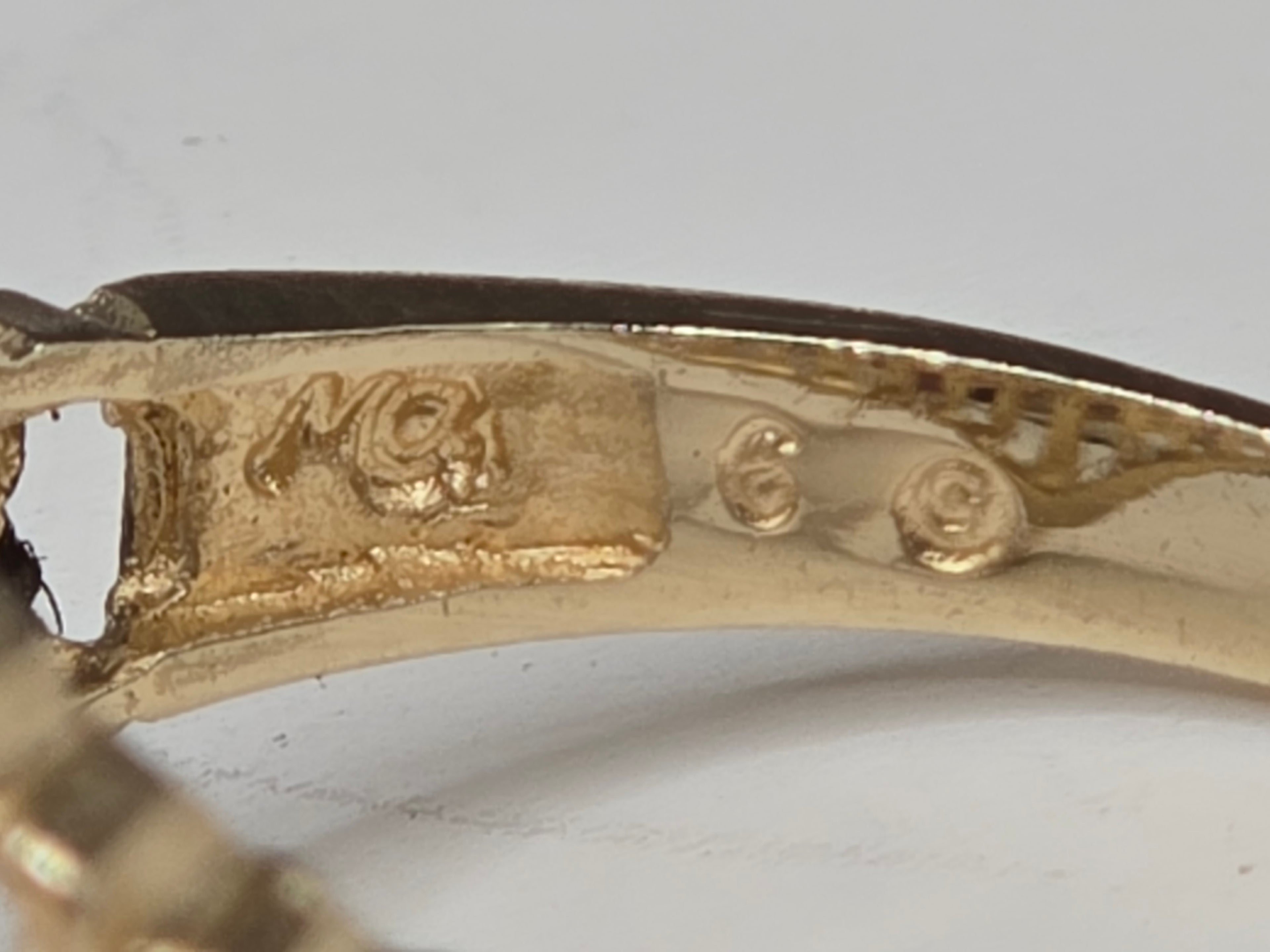 Michael Anthony Solid 14K Tri-Color Gold Ring with Rose Cage Design – Size 6
