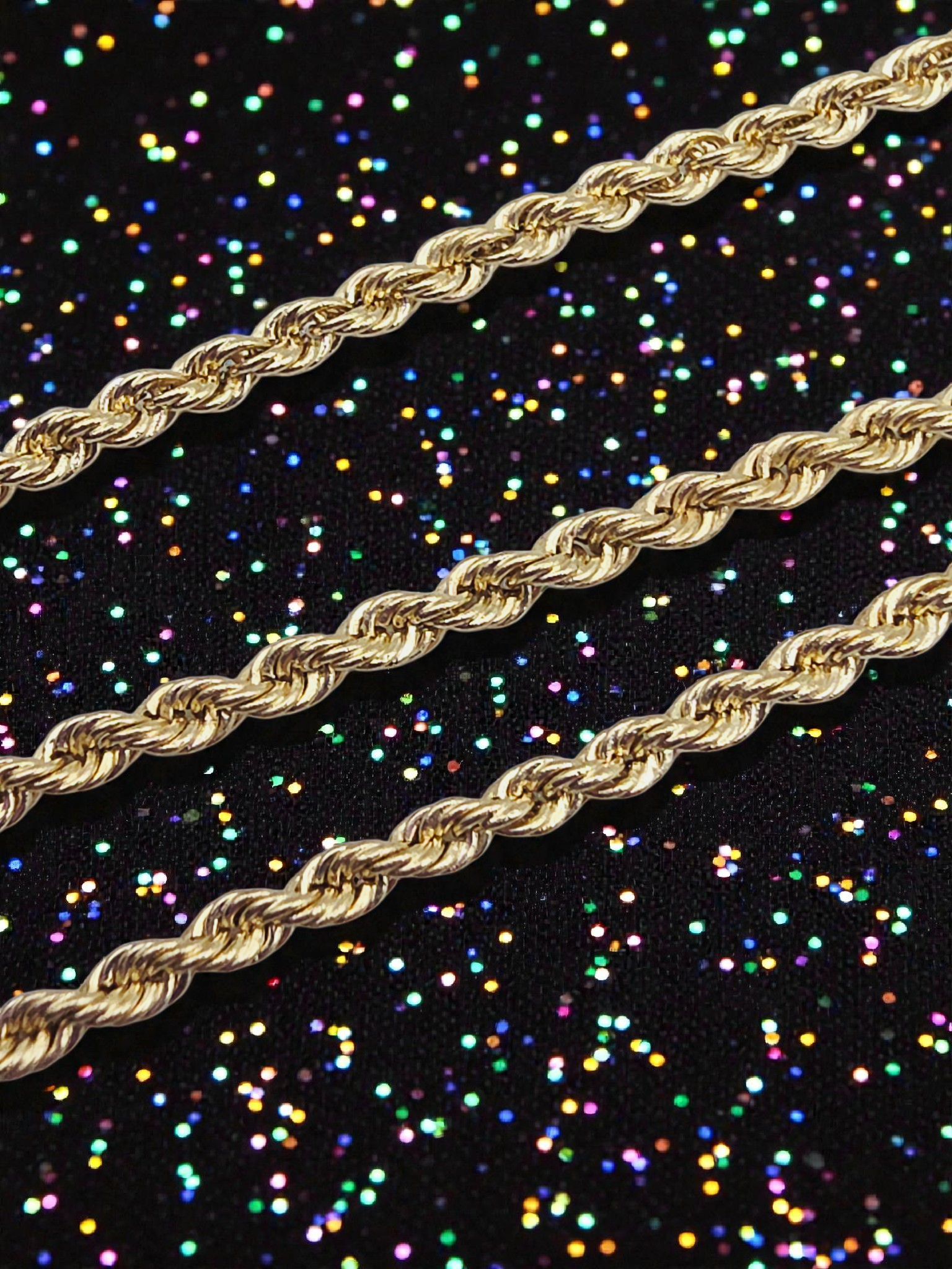 Solid 14K Yellow Gold 1.8mm Rope Chain Bracelet – 7 1/3 Inch