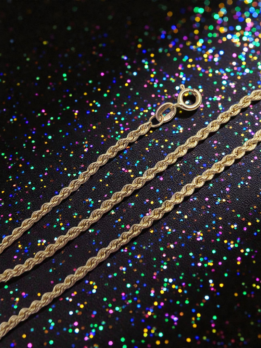 Solid 14K Yellow Gold 1.8mm Rope Chain Bracelet – 7 1/3 Inch