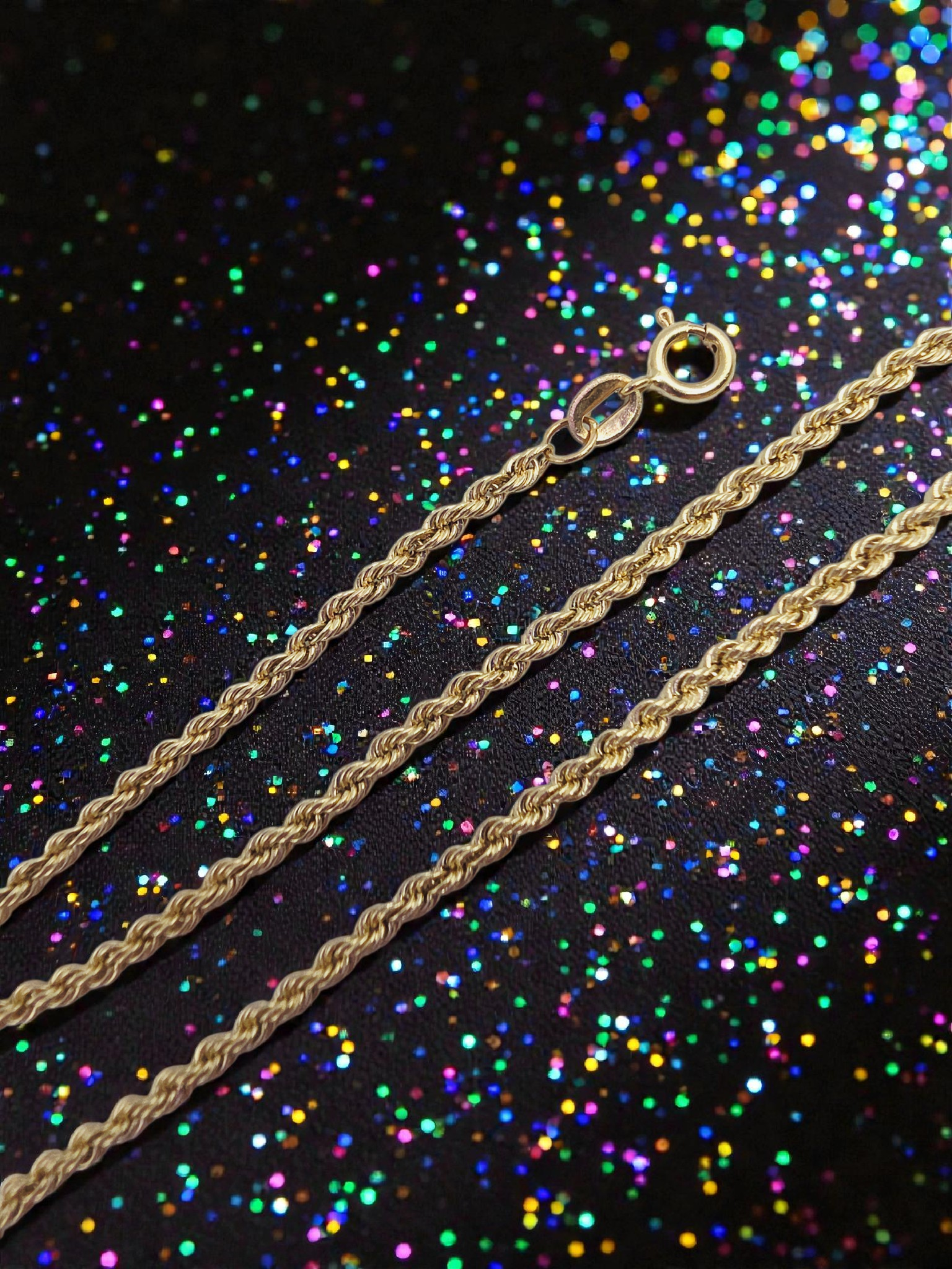 Solid 14K Yellow Gold 1.8mm Rope Chain Bracelet – 7 1/3 Inch