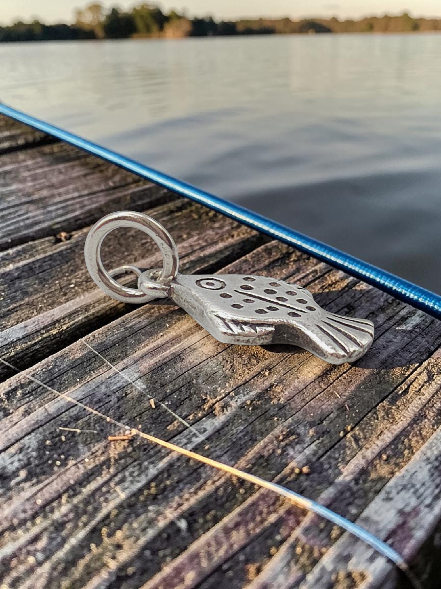 RETIRED James Avery Spotted Flounder Fish Charm - 925 Silver - BOX - UNCUT