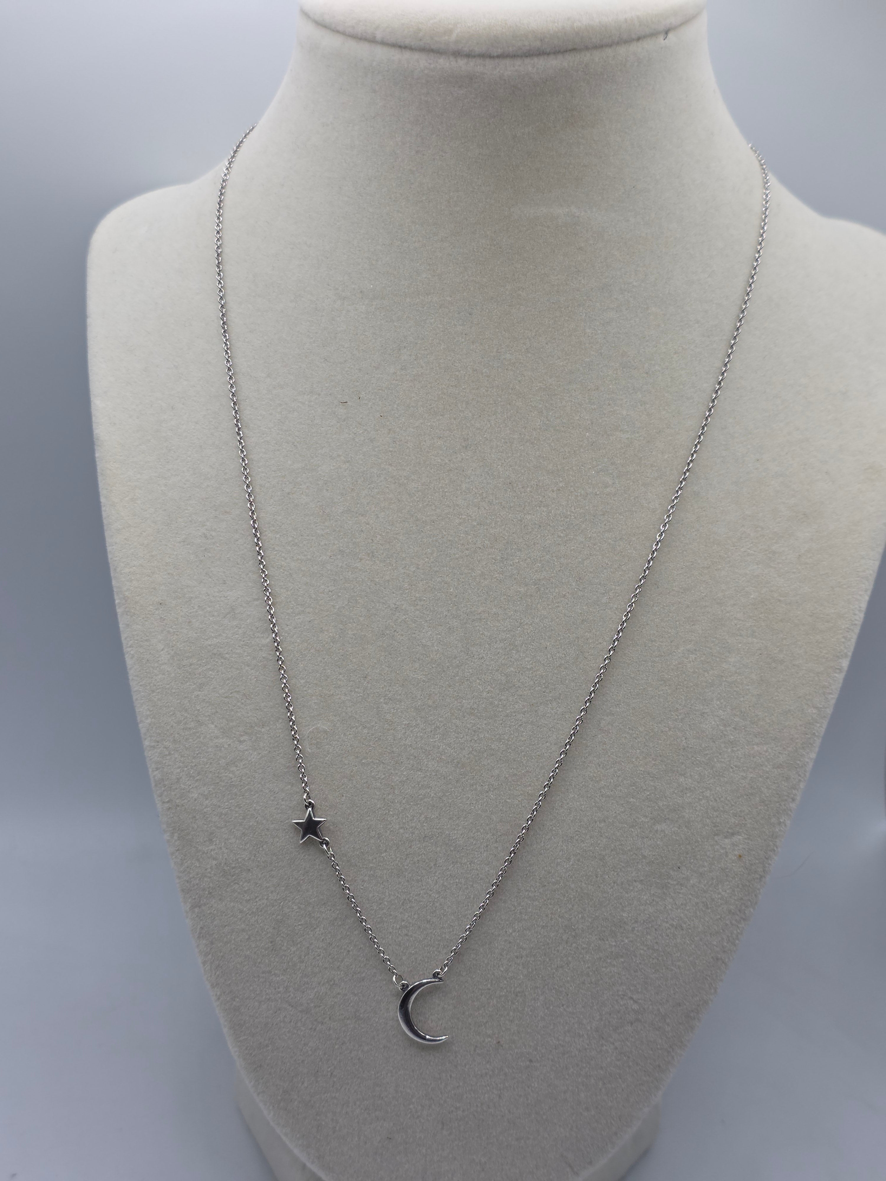 James Avery Sterling Silver Shoot for the Moon Star Necklace - Adjustable 18"-20"