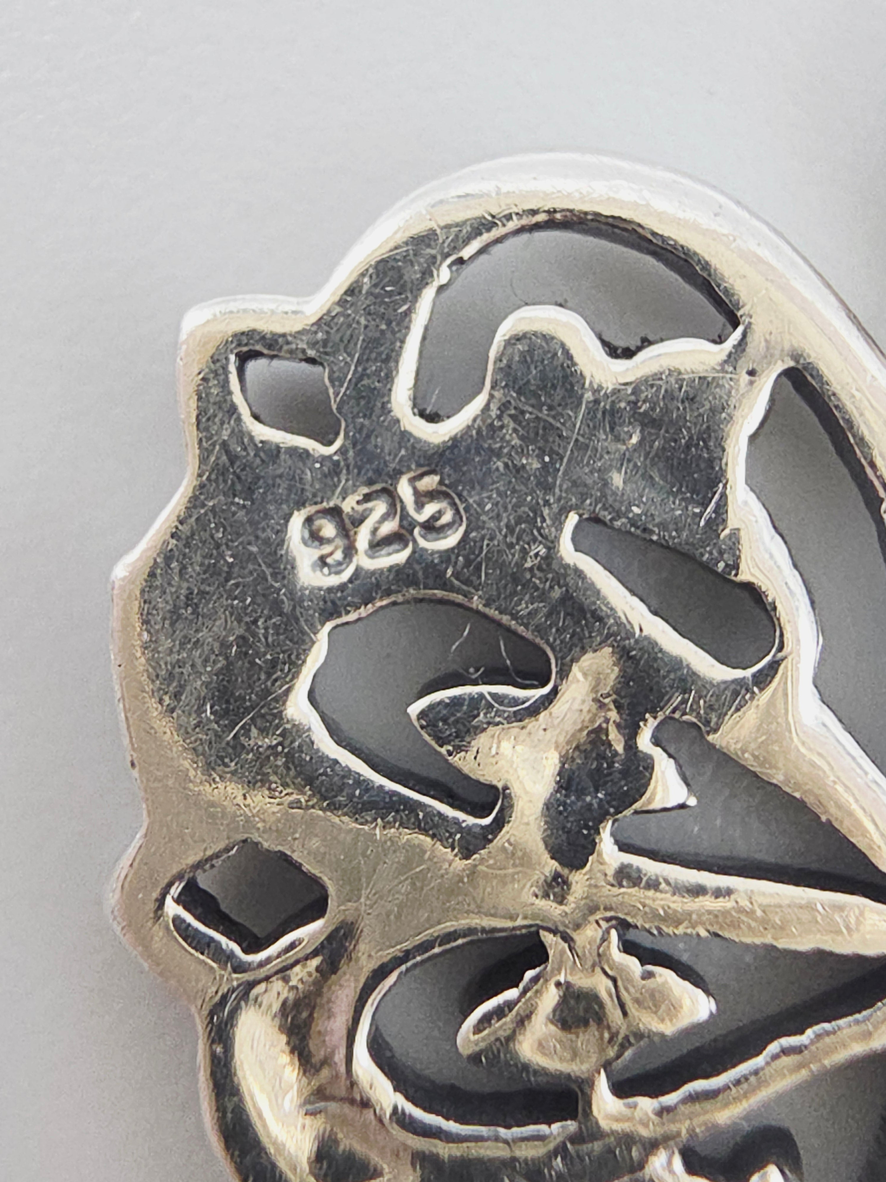 925 Sterling Silver Openwork Filigree Heart Necklace Pendant