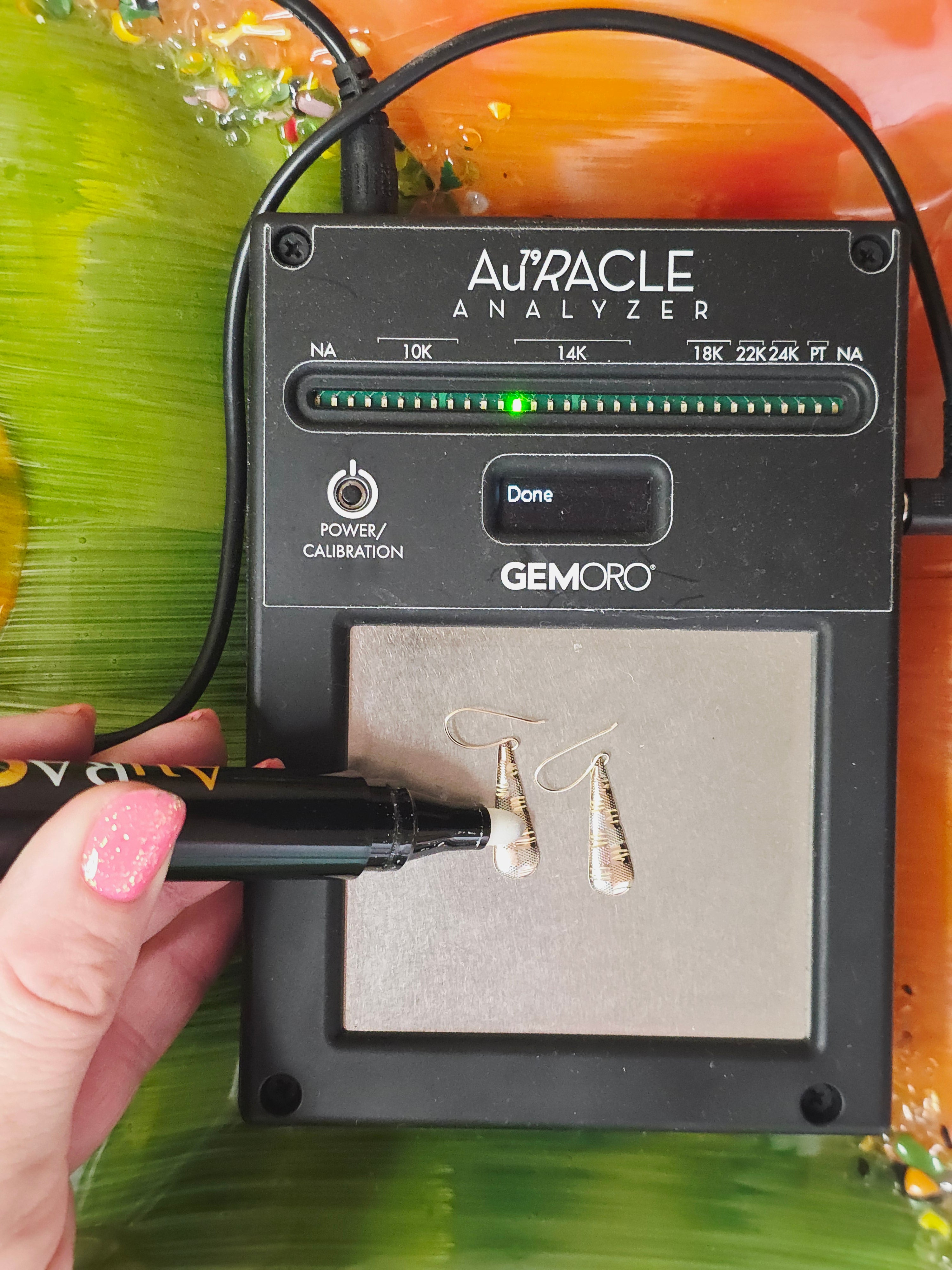 Solid 14K Two Tone Textured Gold Drop Dangle Earrings