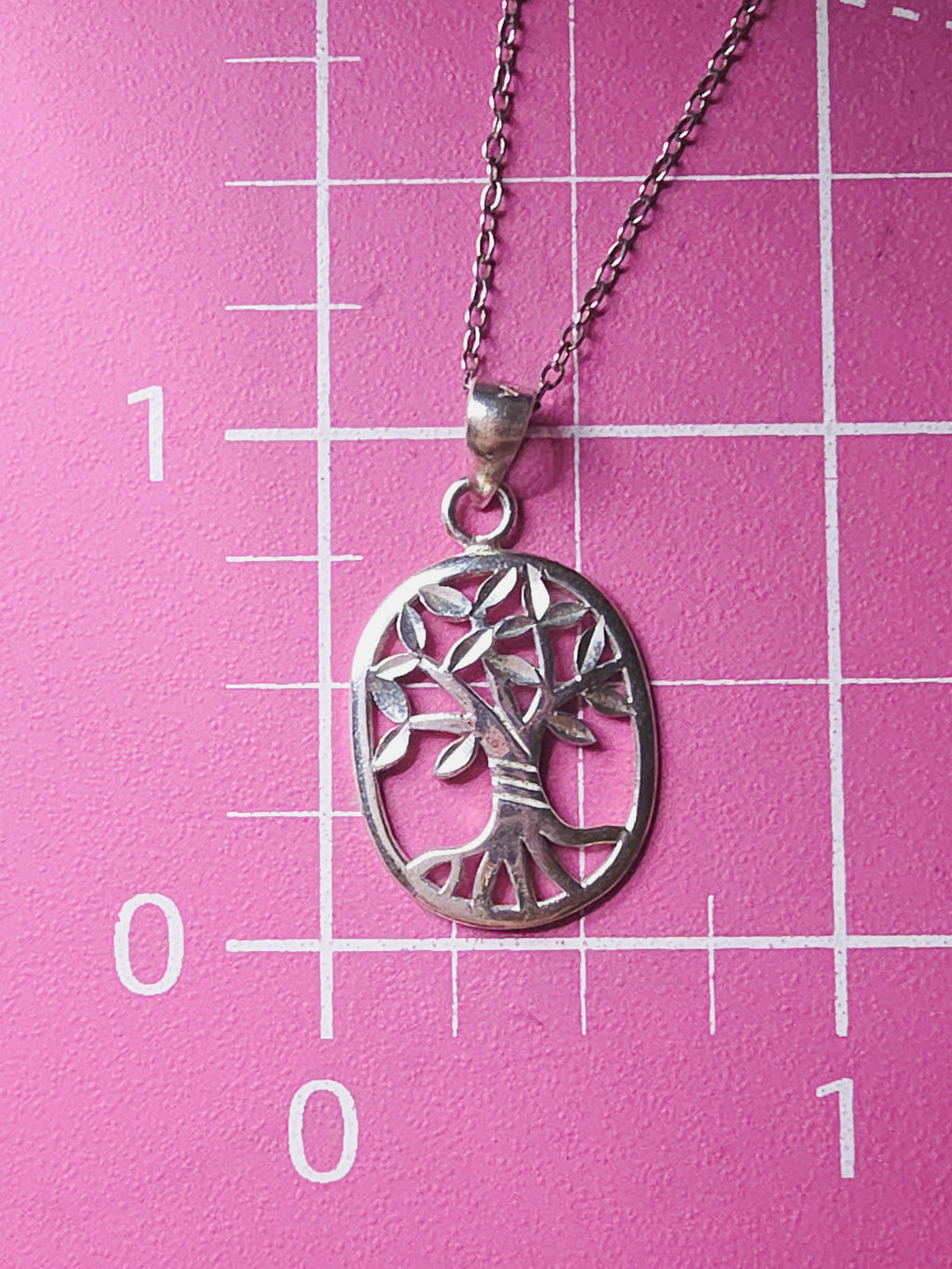 Solid 925 Sterling Silver Tree of Life Pendant Necklace – 18 Inch