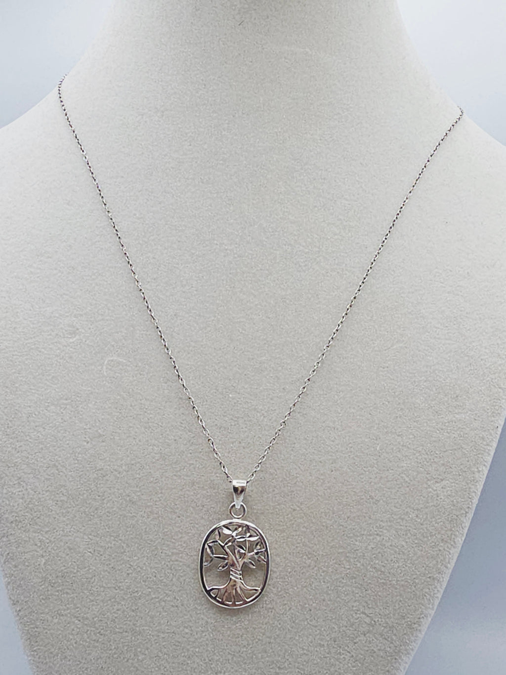 Solid 925 Sterling Silver Tree of Life Pendant Necklace – 18 Inch