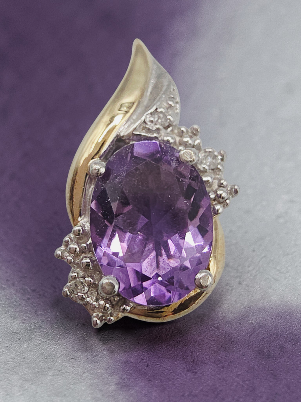 Alwand Vahan Sterling Silver & 10K Gold Amethyst Pendant with Diamond Accents