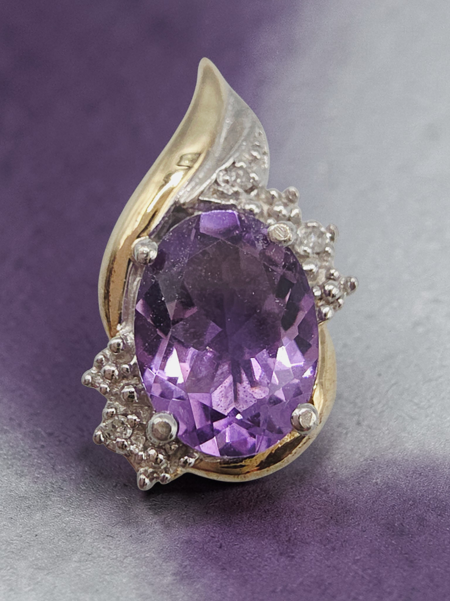 Alwand Vahan Sterling Silver & 10K Gold Amethyst Pendant with Diamond Accents