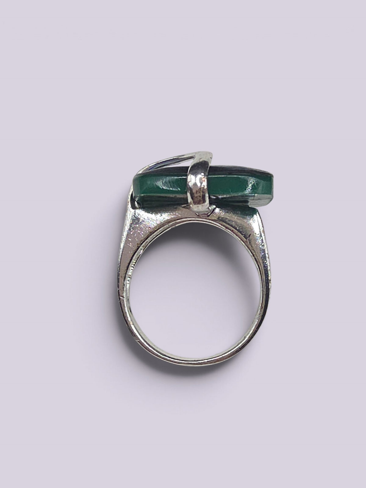 Sterling Silver 925 Abalone Paua Shell Rectangular Statement Ring Size 6