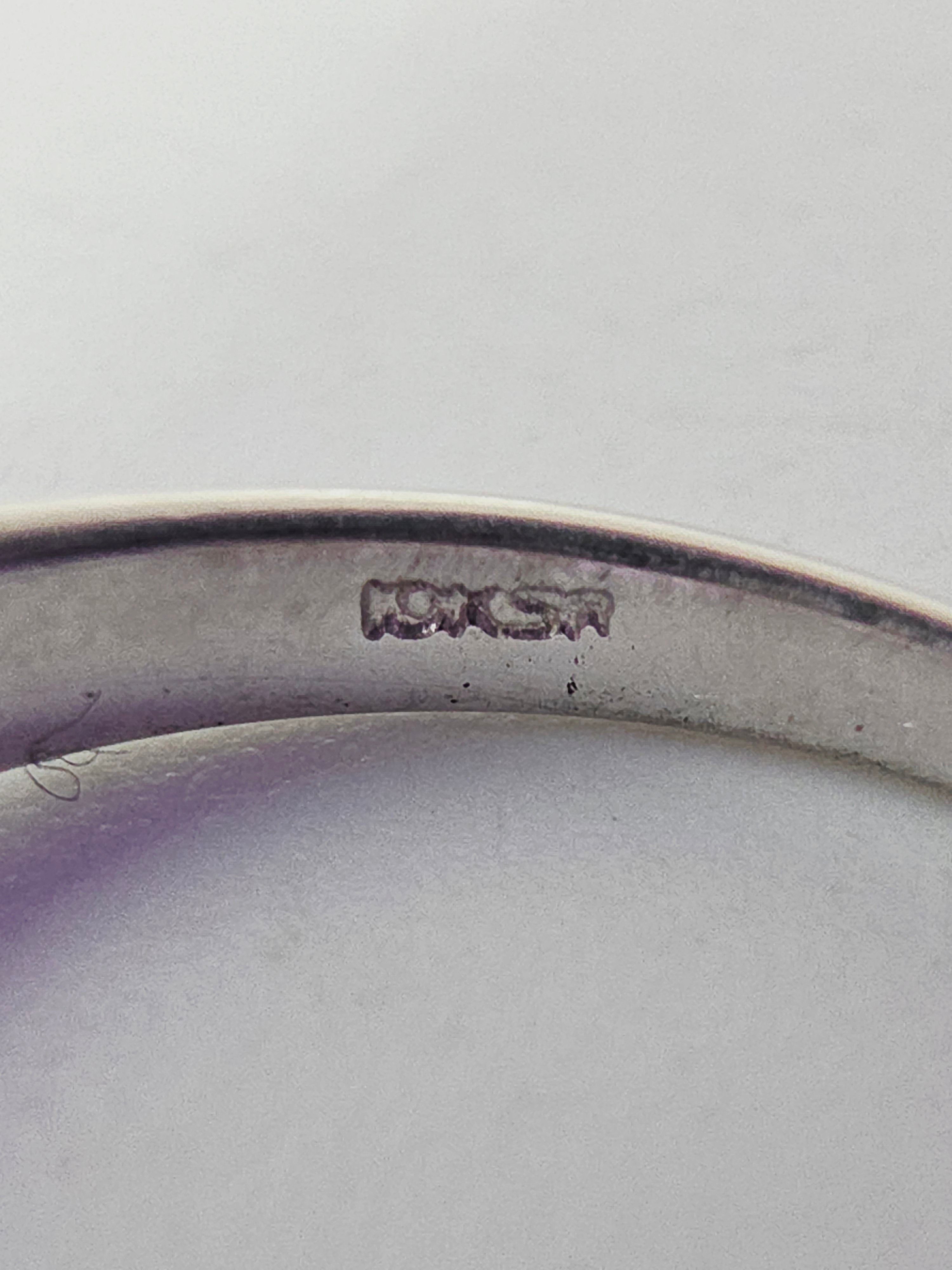 Solid 10K White Gold Ring with Heart Cut Garnet & Diamond Ring Accents - Size 6