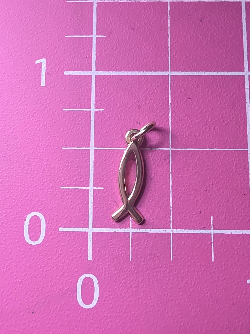 RETIRED James Avery Solid 14K Gold Ichthus Fish Charm Pendant - Uncut with Box