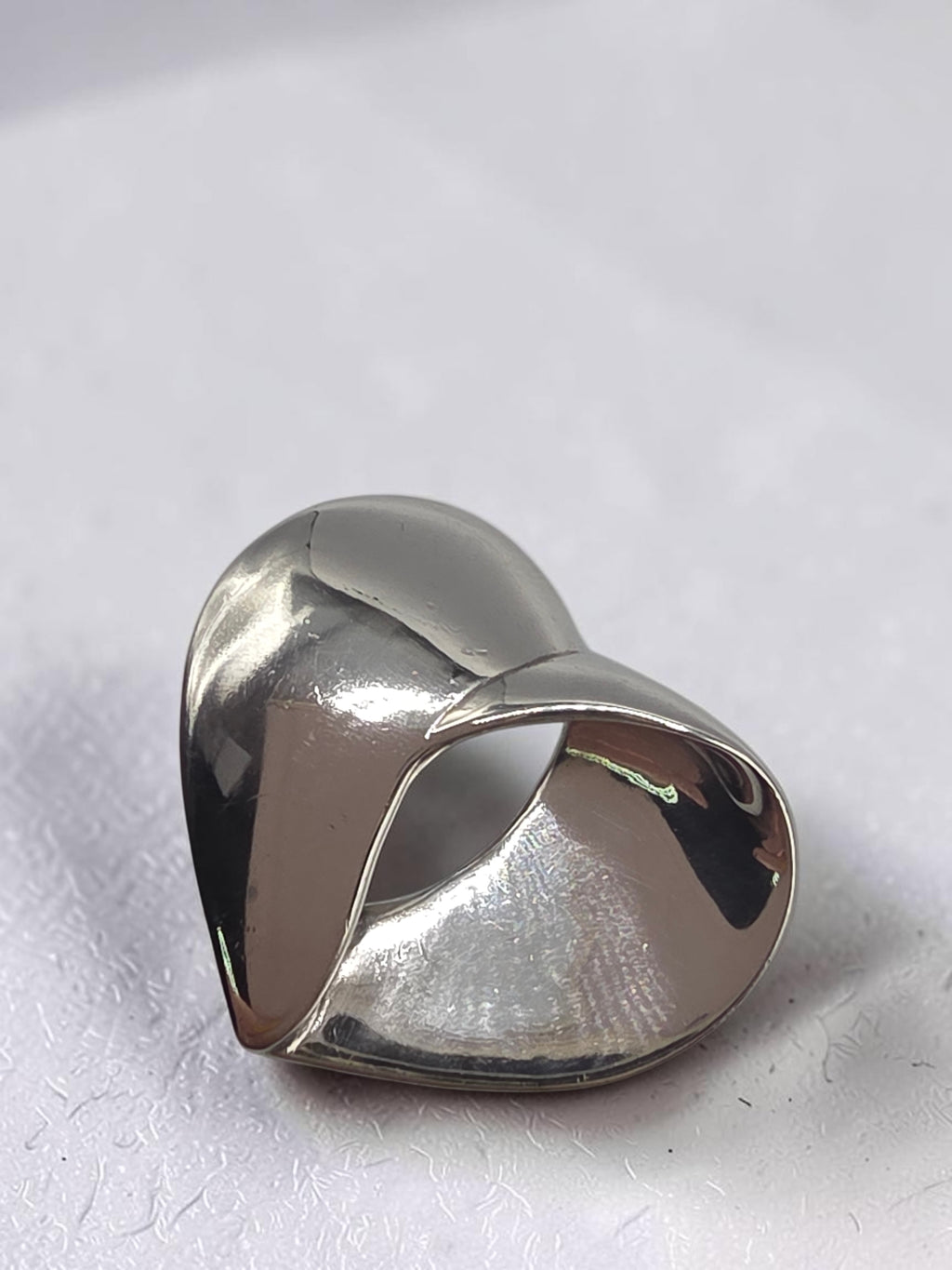 RETIRED James Avery Folded Open Heart Sterling Silver Necklace Pendant HTF