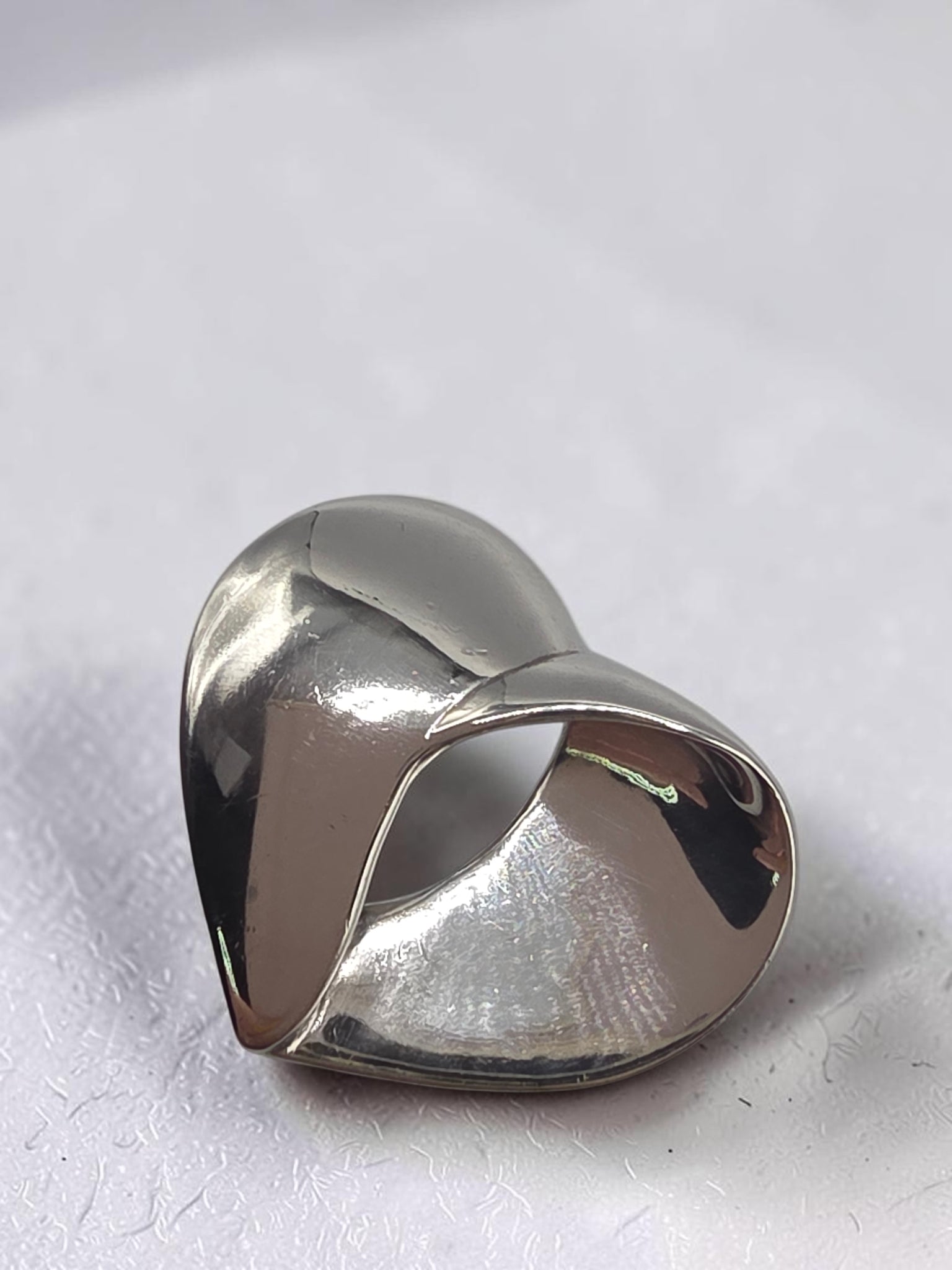 RETIRED James Avery Folded Open Heart Sterling Silver Necklace Pendant HTF