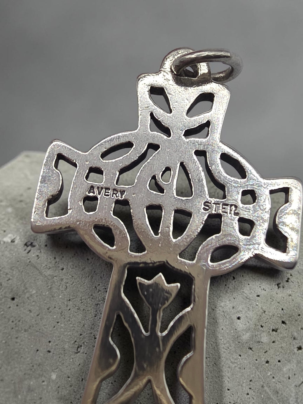 RETIRED James Avery Unity Cross Sterling Silver Holy Trinity Charm Pendant
