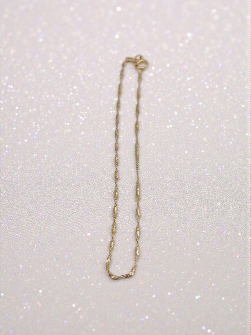 Solid 14K Yellow Gold S Link Bracelet 7 Inches