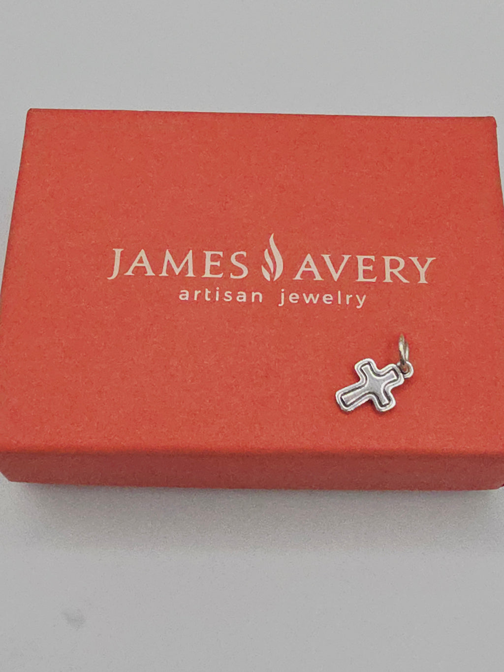 James Avery Small Framed Cross Sterling Silver Charm Pendant Dainty