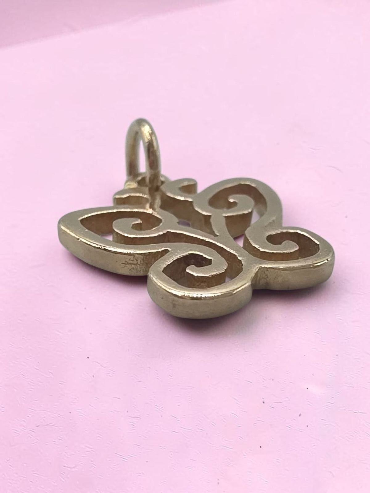 RETIRED James Avery Spring Butterfly Solid 14K Yellow Gold Charm Pendant