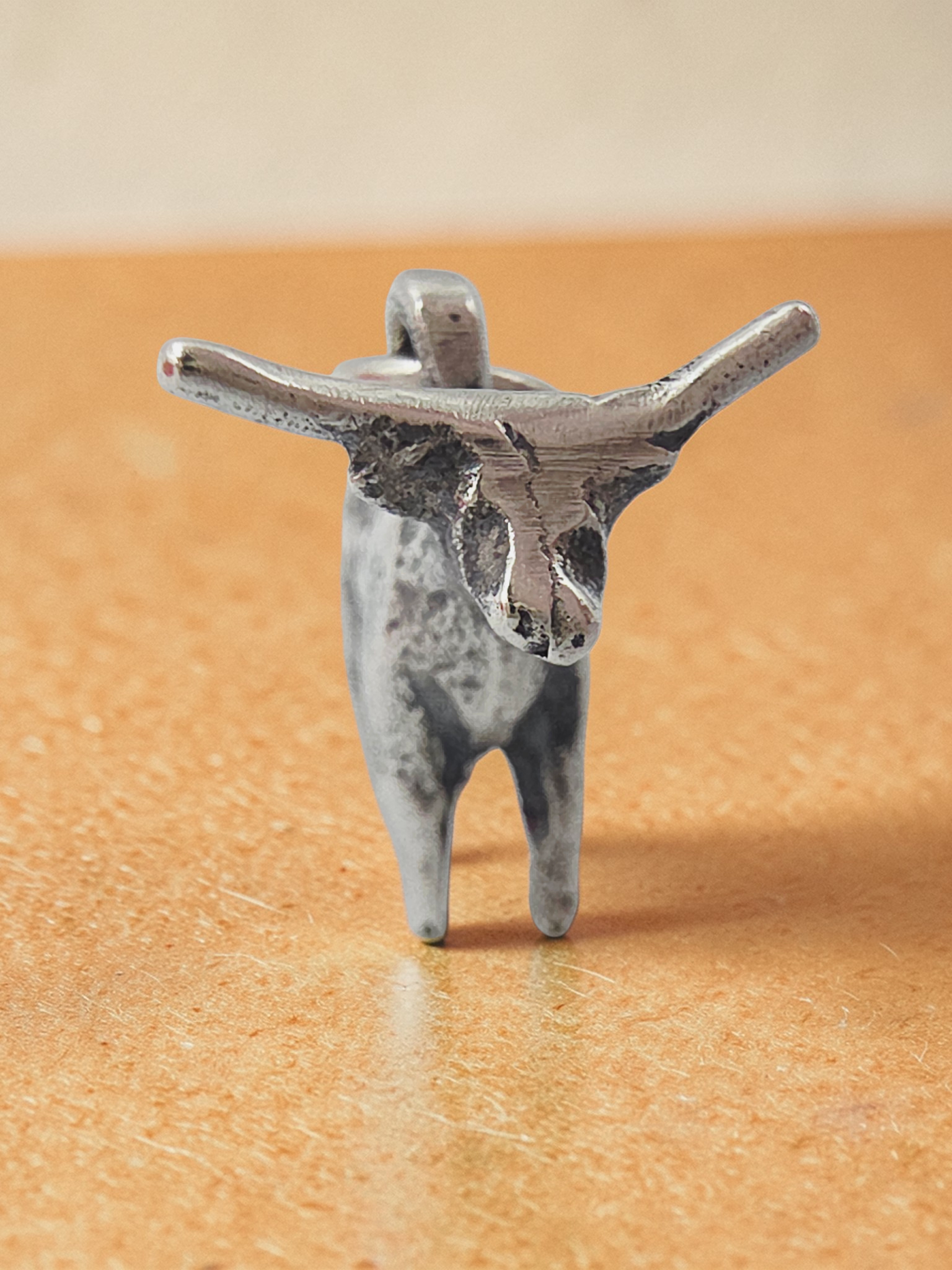 RETIRED James Avery 3D Texas Longhorn Bull Cow Sterling Silver Charm Pendant HTF