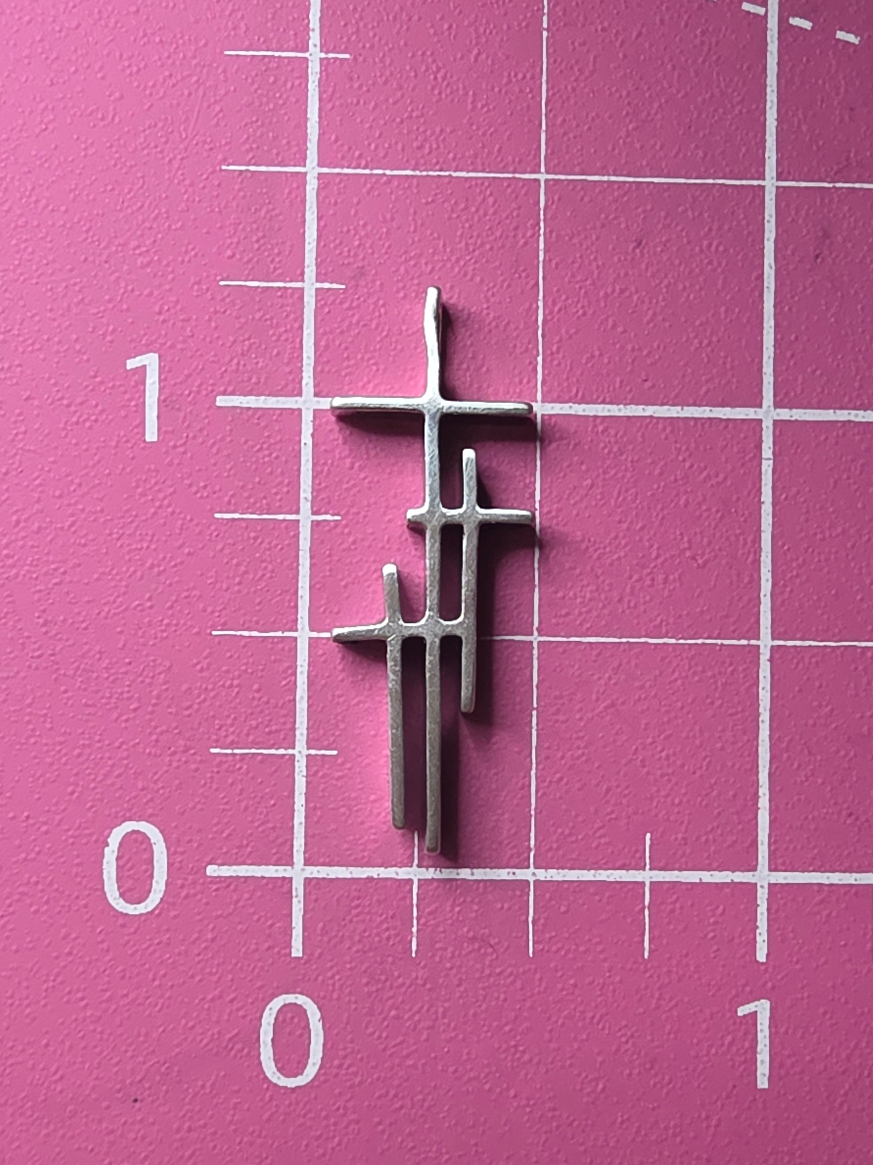 RETIRED James Avery Sterling Silver Crosses of Calvary Three Cross Pendant