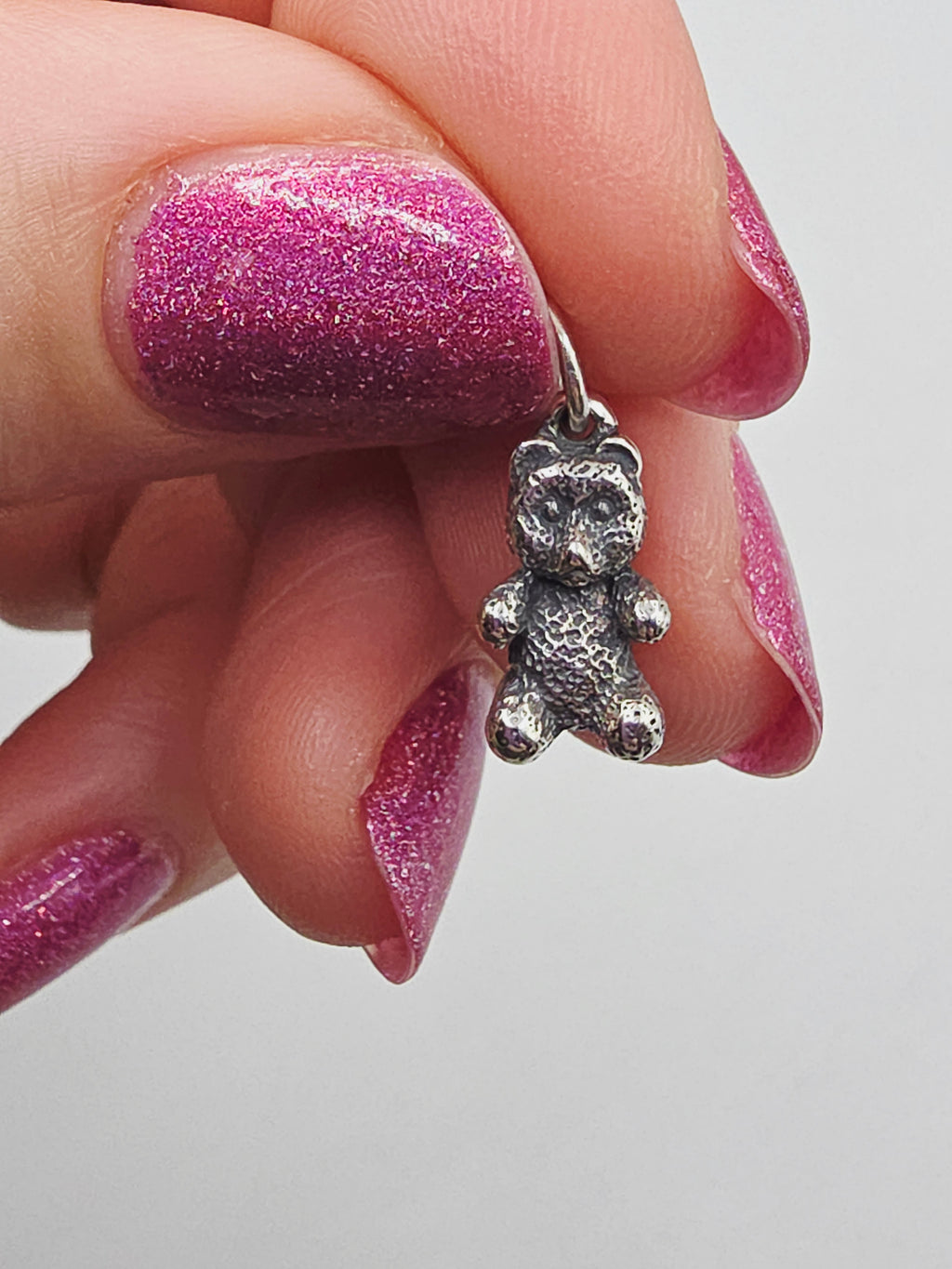 RETIRED James Avery Teddy Bear Charm Pendant - UNCUT Loop