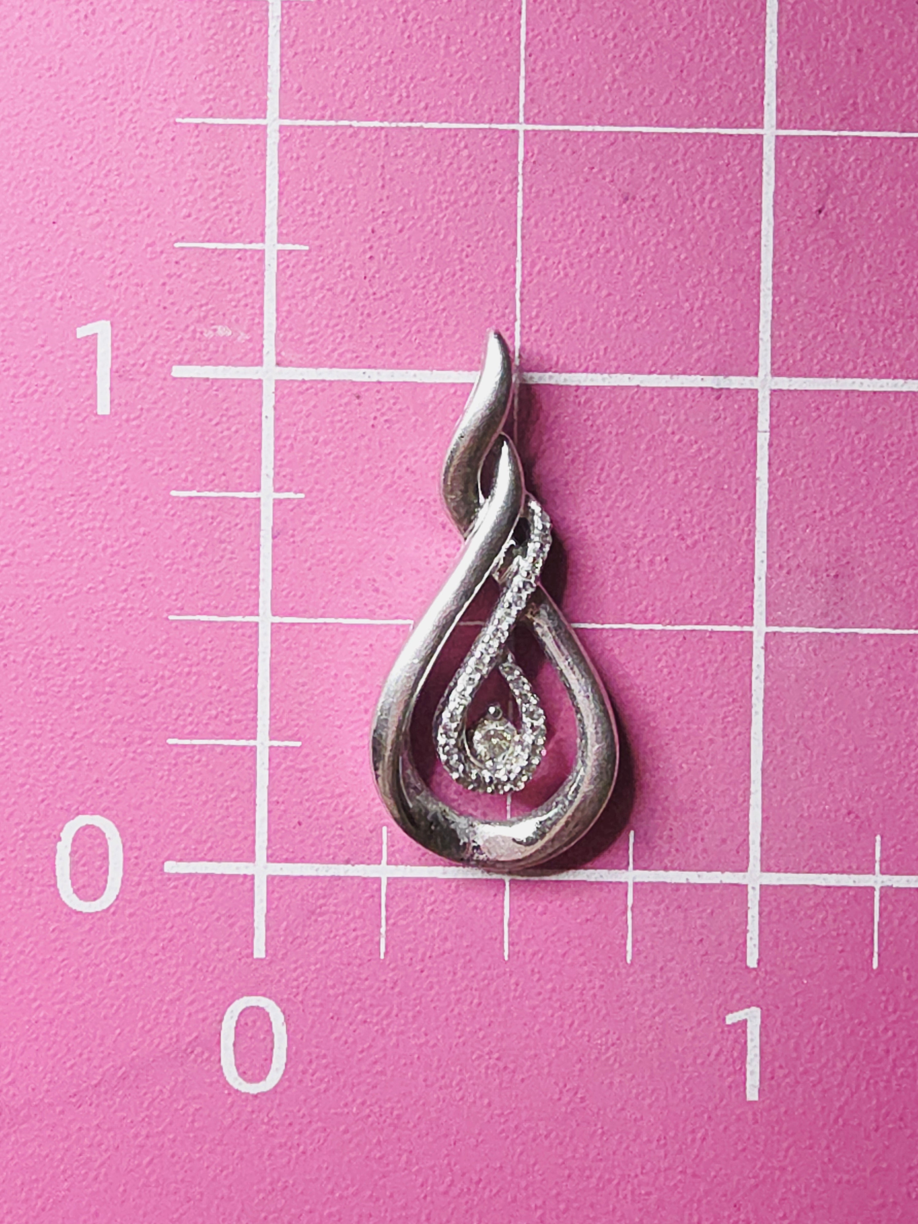 Jane Seymour 925 Sterling Silver Diamond Necklace Pendant