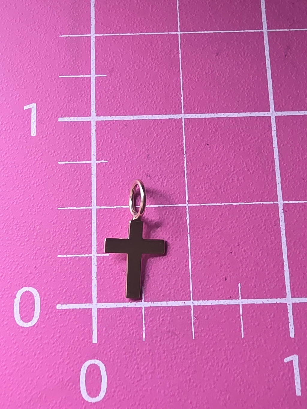 Vintage Van Dell Solid 14K Gold Religious Cross Faith Charm Pendant