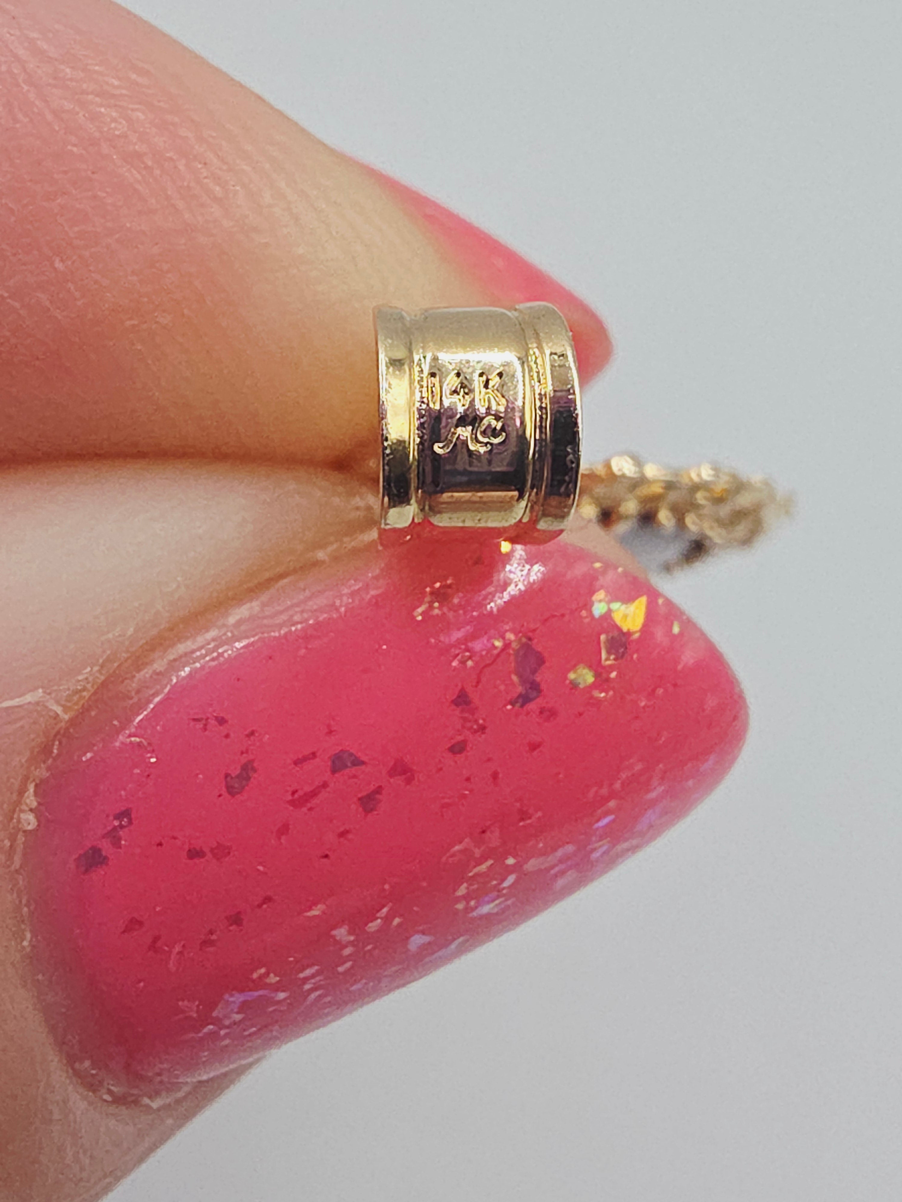 Michael Anthony Solid 14K Yellow Gold Guardian Angel Prayer Necklace Pendant