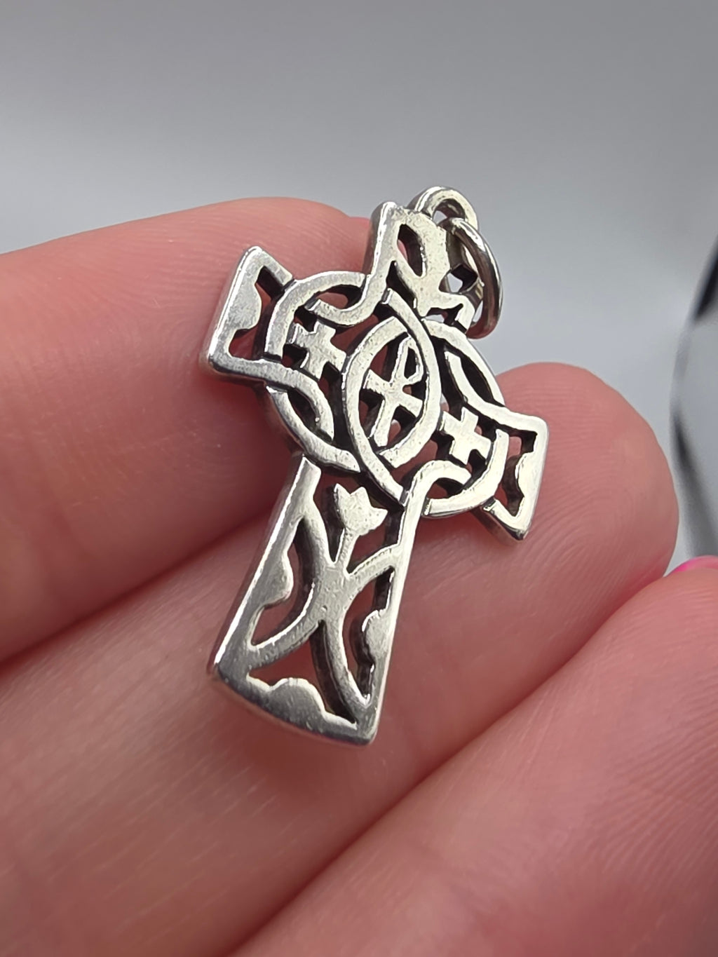 RETIRED James Avery Unity Cross Sterling Silver Holy Trinity Charm Pendant