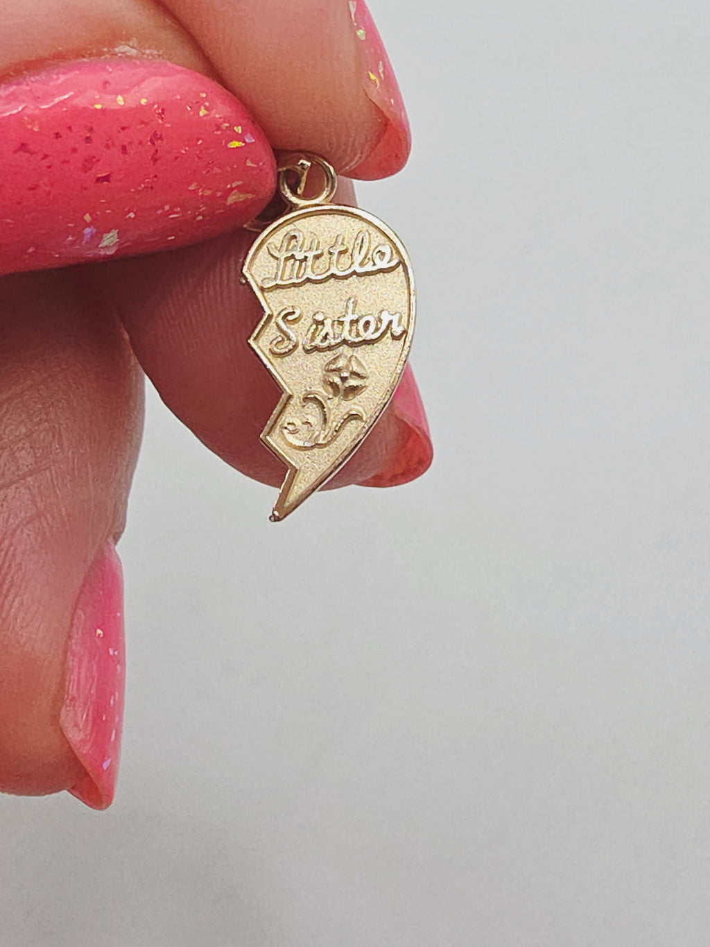 Michael Anthony Solid 14K Yellow Gold Little Sister Necklace Pendant