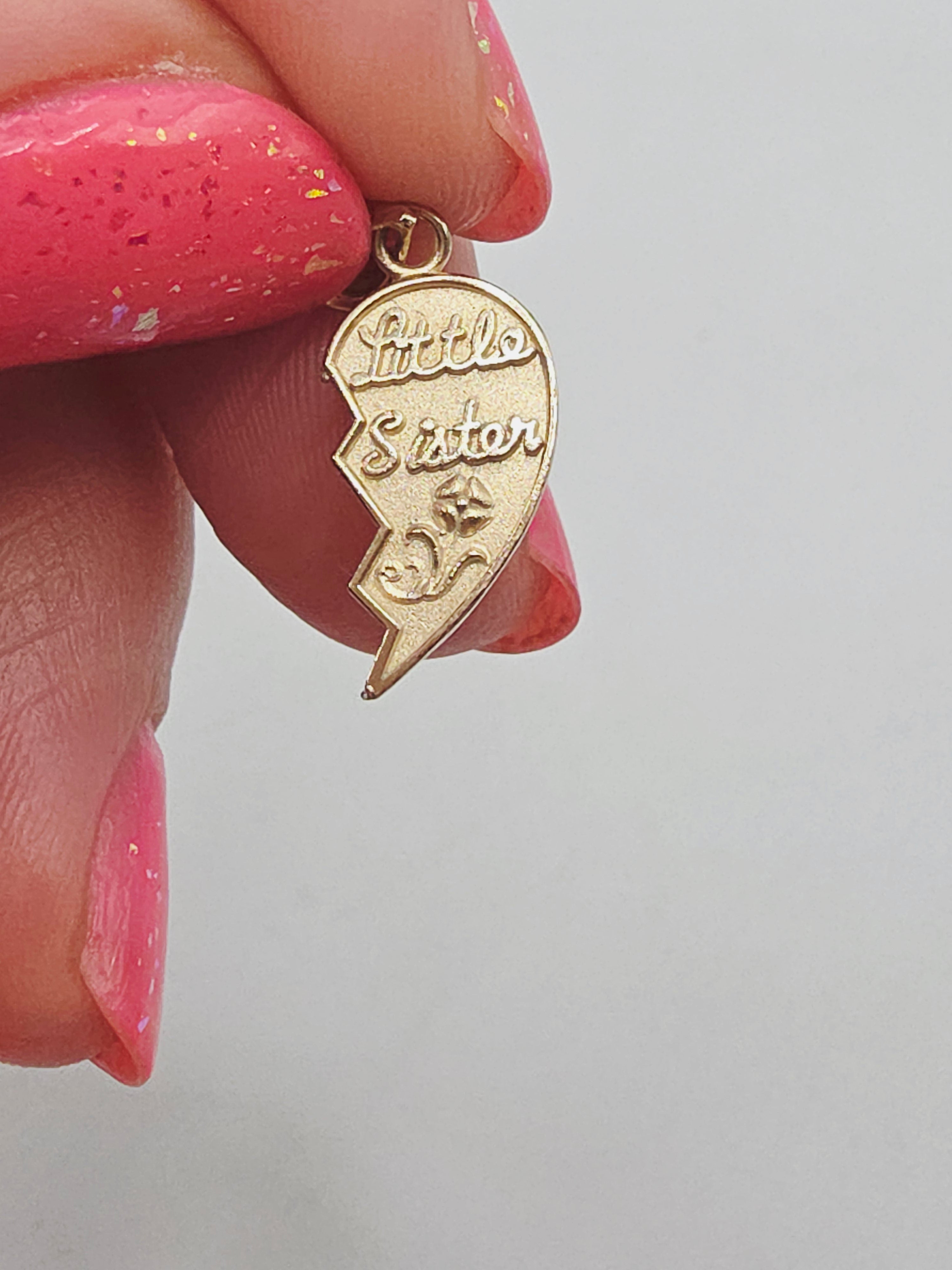 Michael Anthony Solid 14K Yellow Gold Little Sister Necklace Pendant