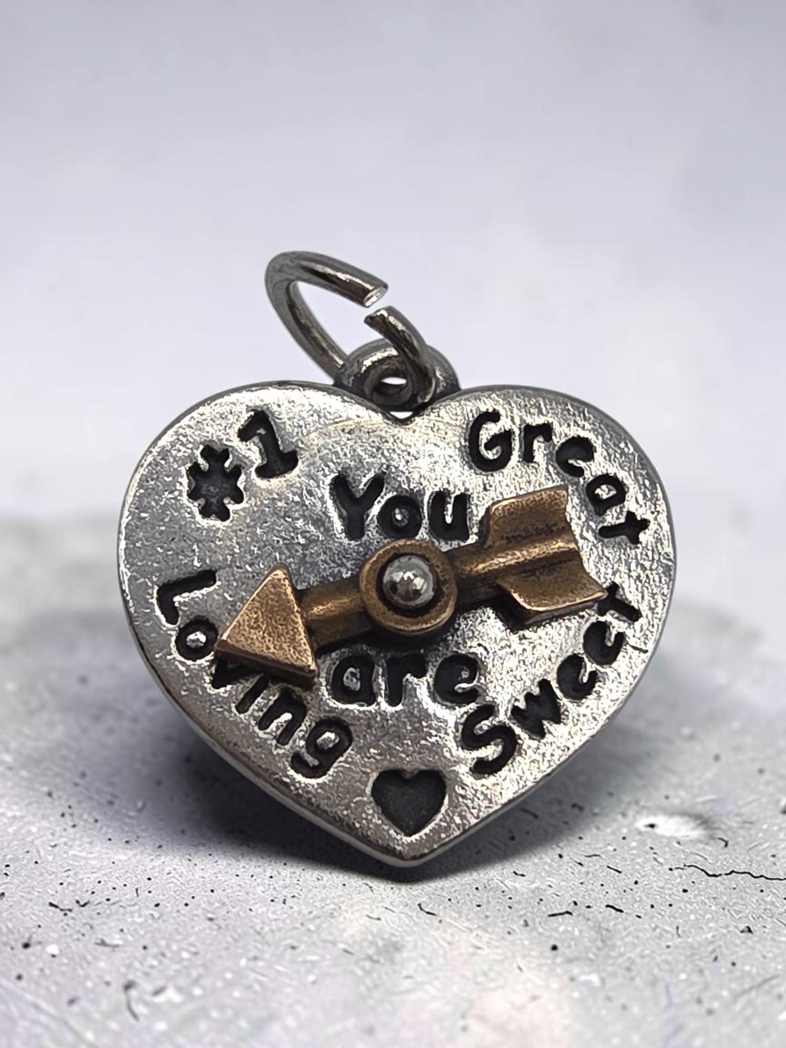 RETIRED James Avery 925 Sterling Silver Heart Spinner Charm Pendant