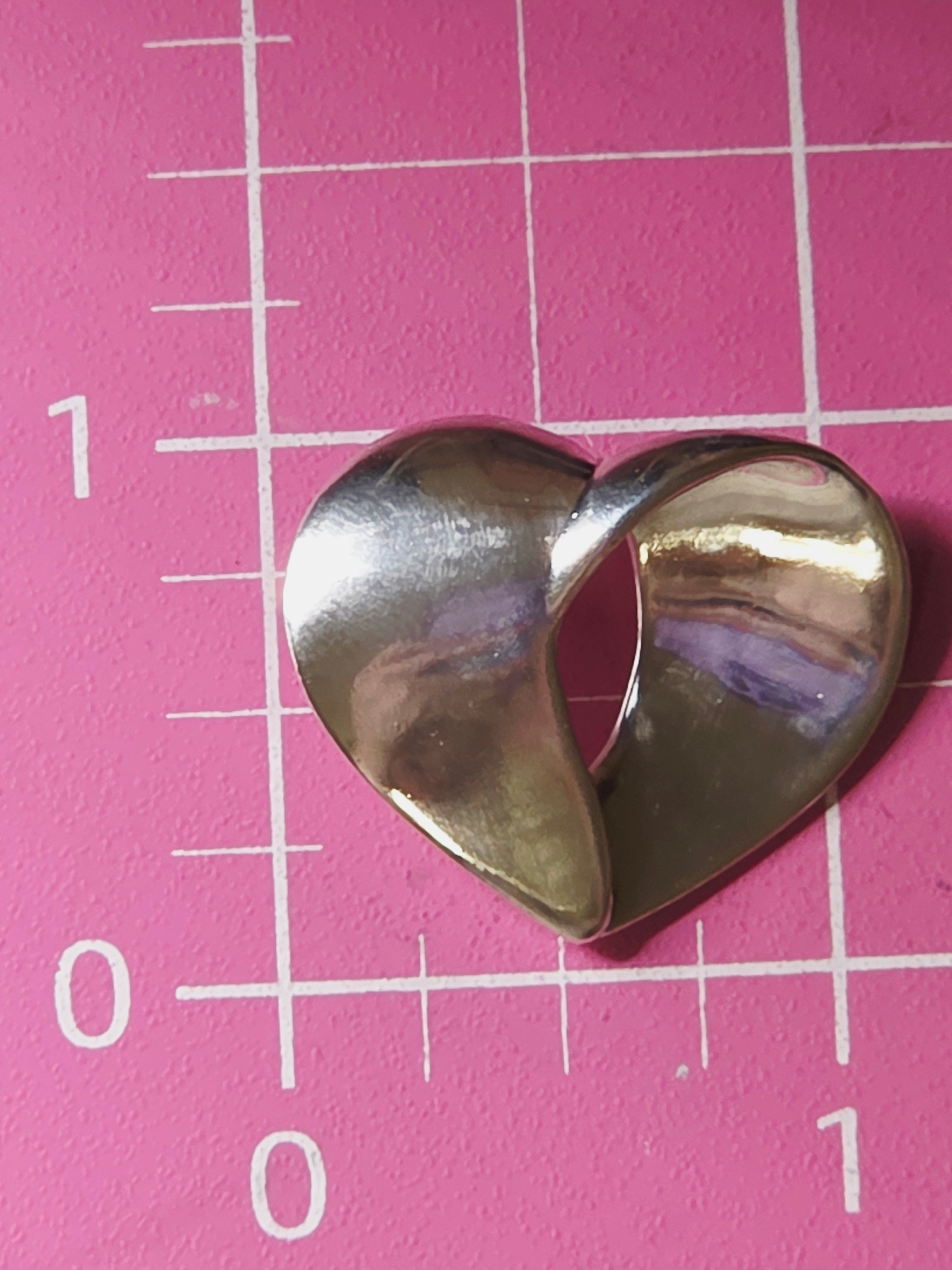 RETIRED James Avery Folded Open Heart Sterling Silver Necklace Pendant HTF