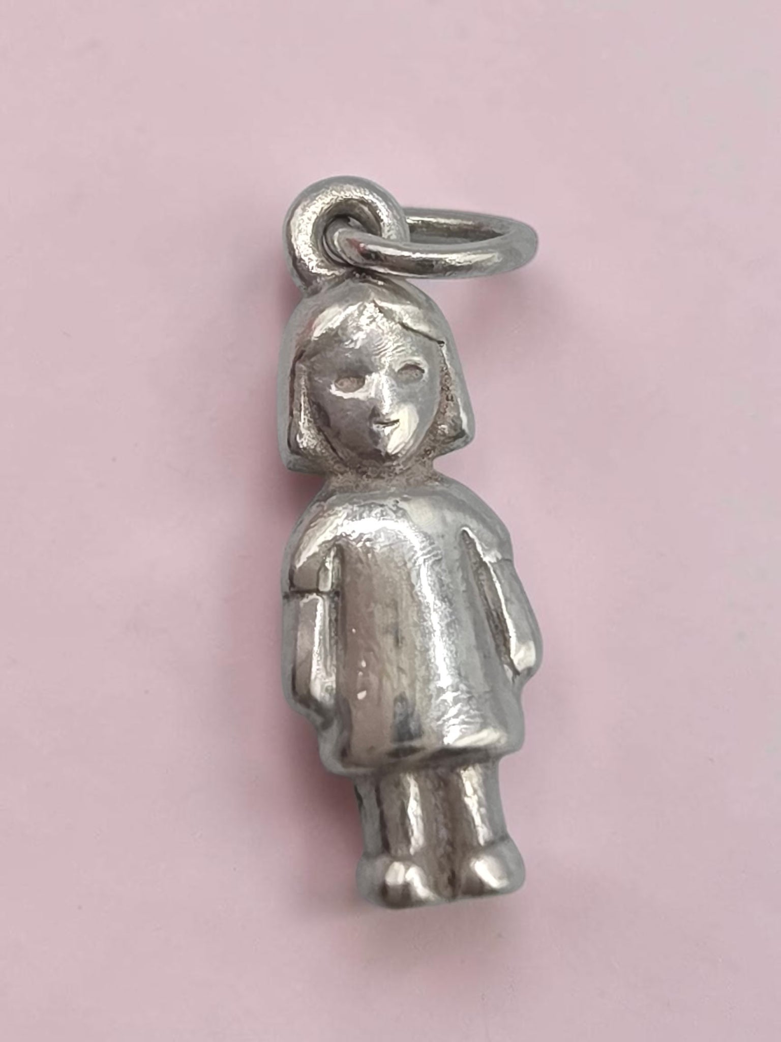 RETIRED James Avery Sterling Silver Little Girl Child Daughter Charm Faded Stamp